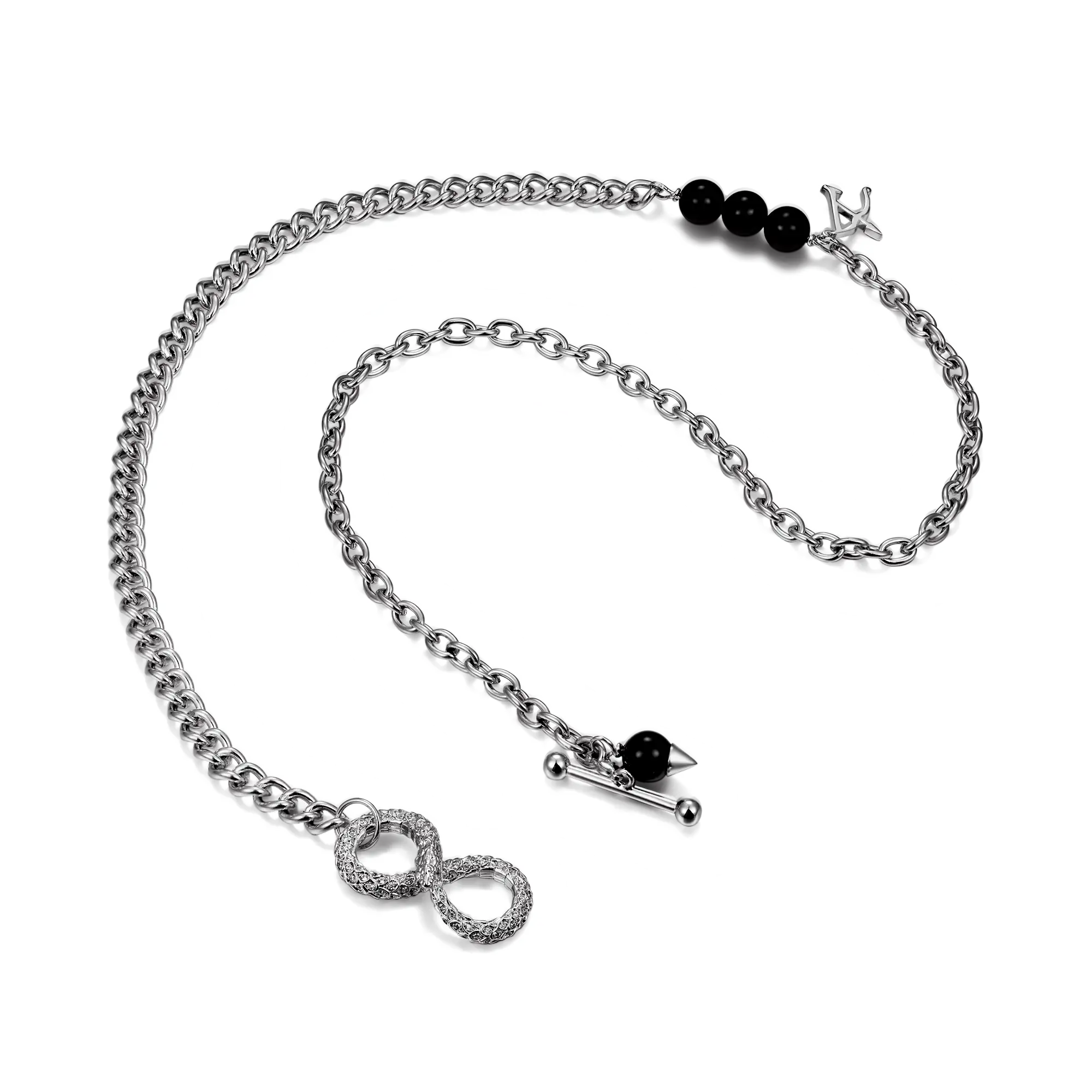 Infinity Adjustable Snake Necklace - 8mm