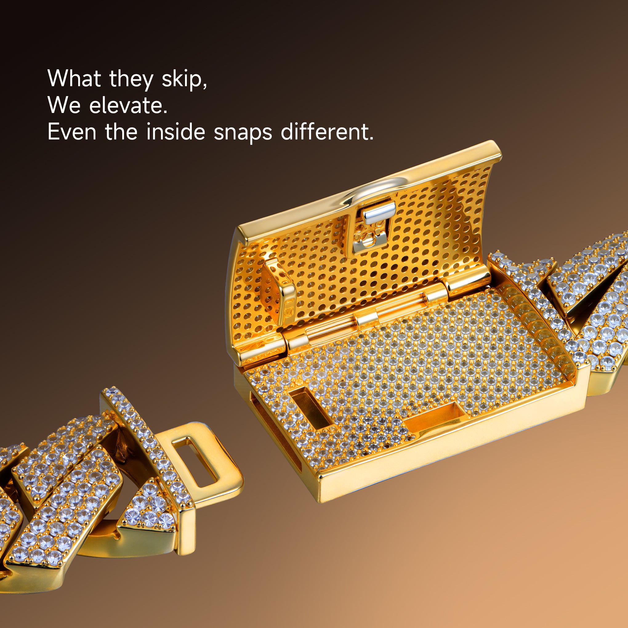 Women's Round Cut Prong Cuban Link Chain - 12mm