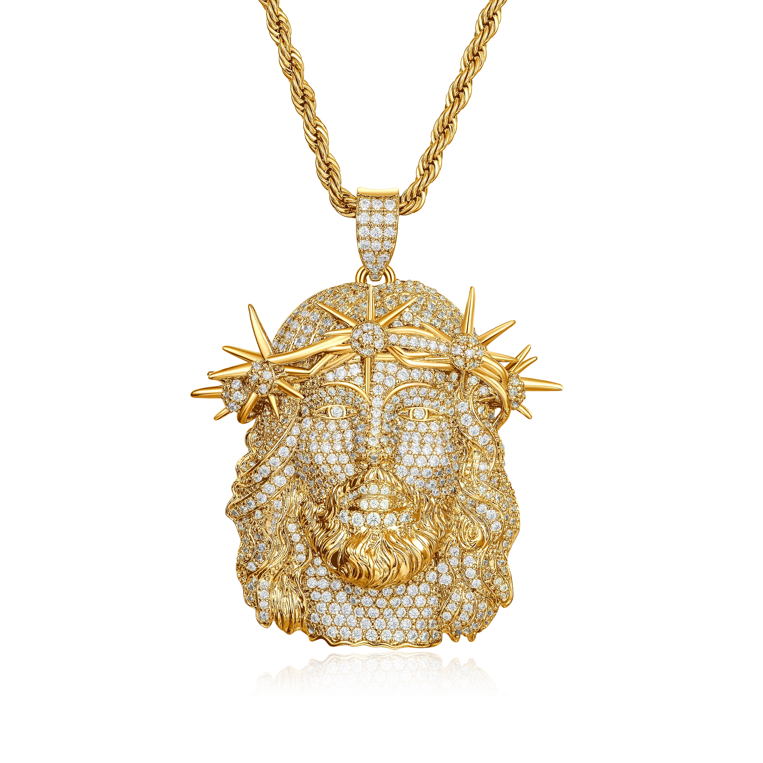 Jesus Piece Fully Iced Pendant