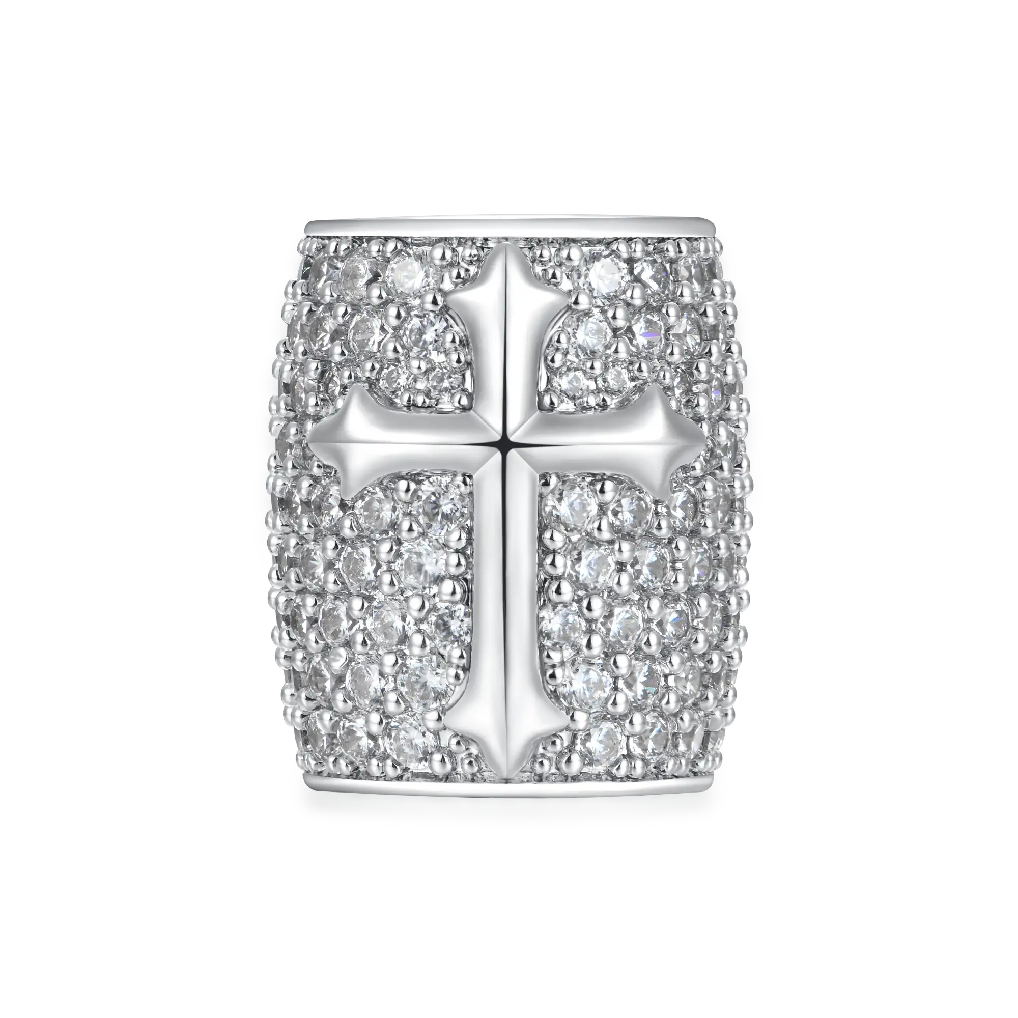 Iced Cross Hair Beads