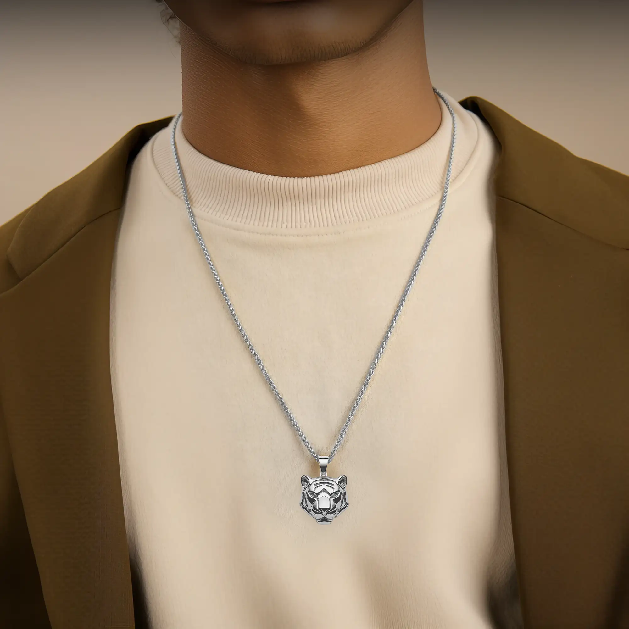 Regal Tiger Pendant - Style 9