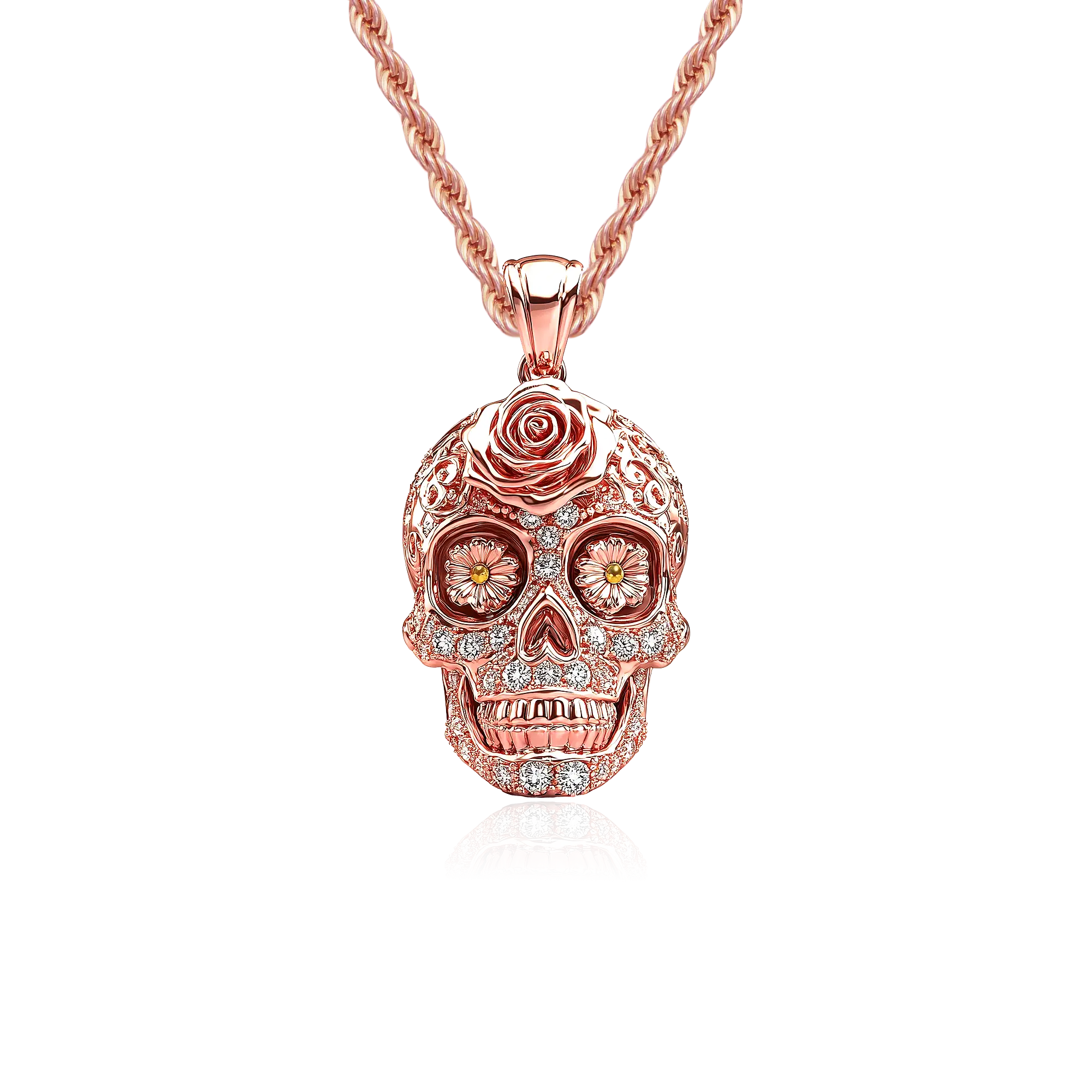 Calavera Luminous Pendant - Rose Gold