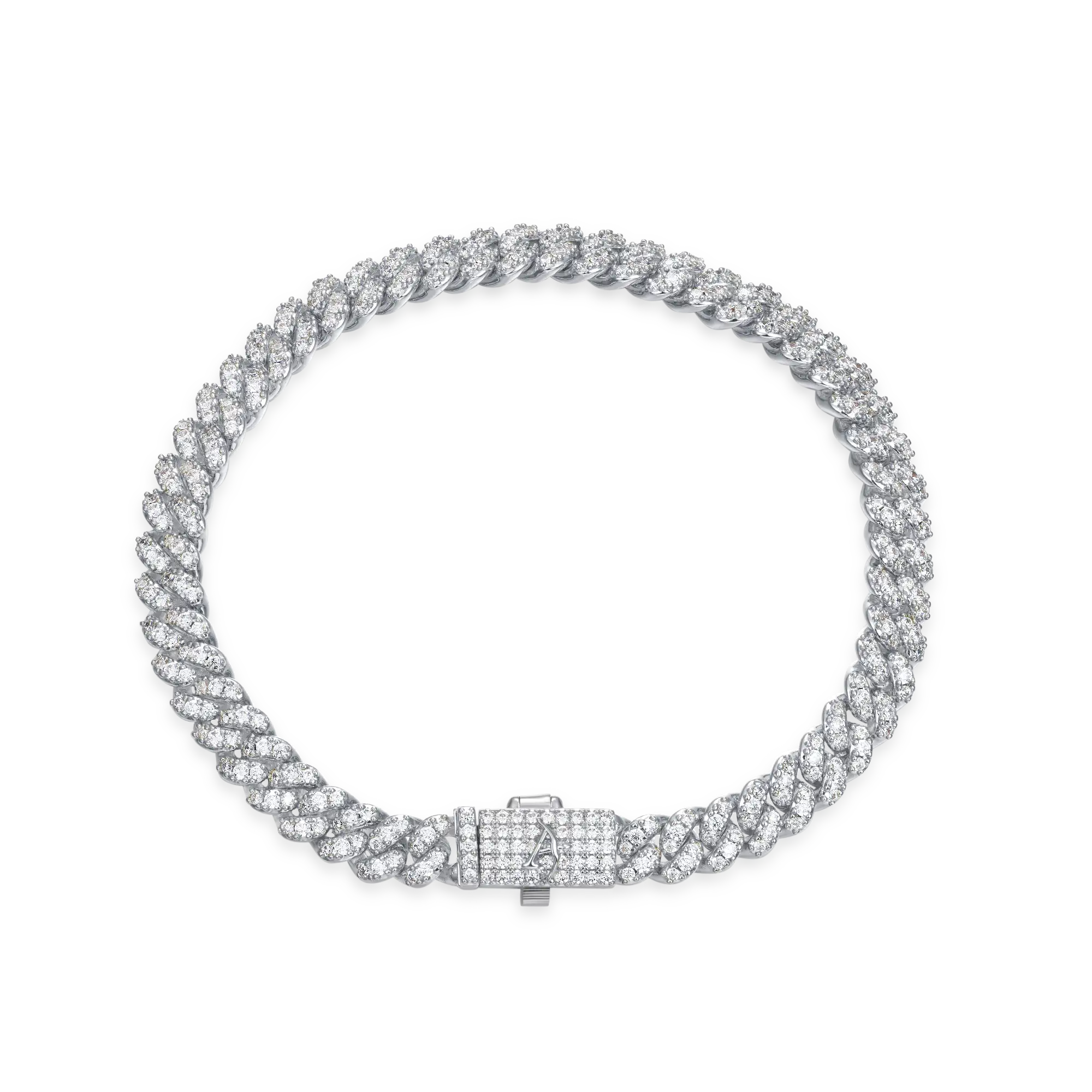 Women's Round Cut Cuban Link Bracelet - 6mm