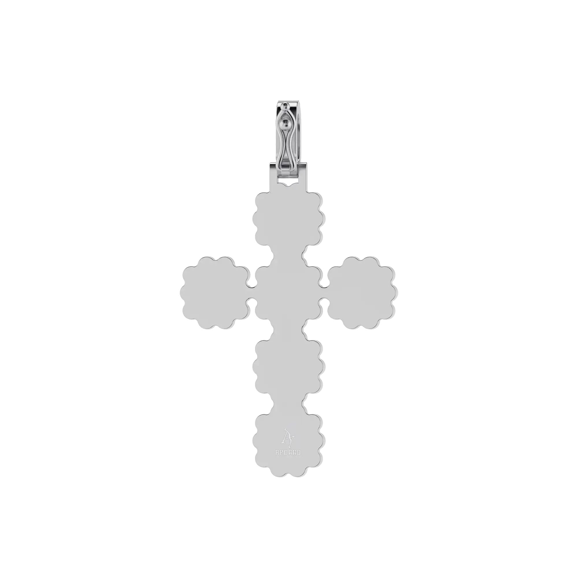 Women's Halo Pearl Canary Cross Pendant
