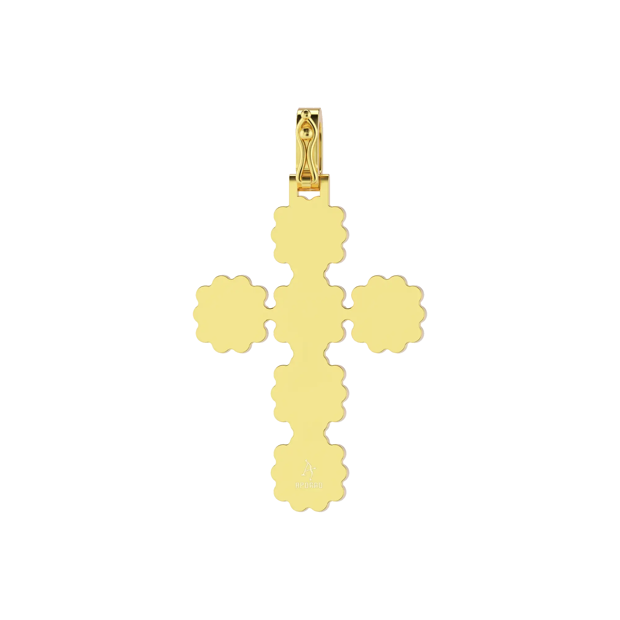 Women's Halo Pearl Canary Cross Pendant