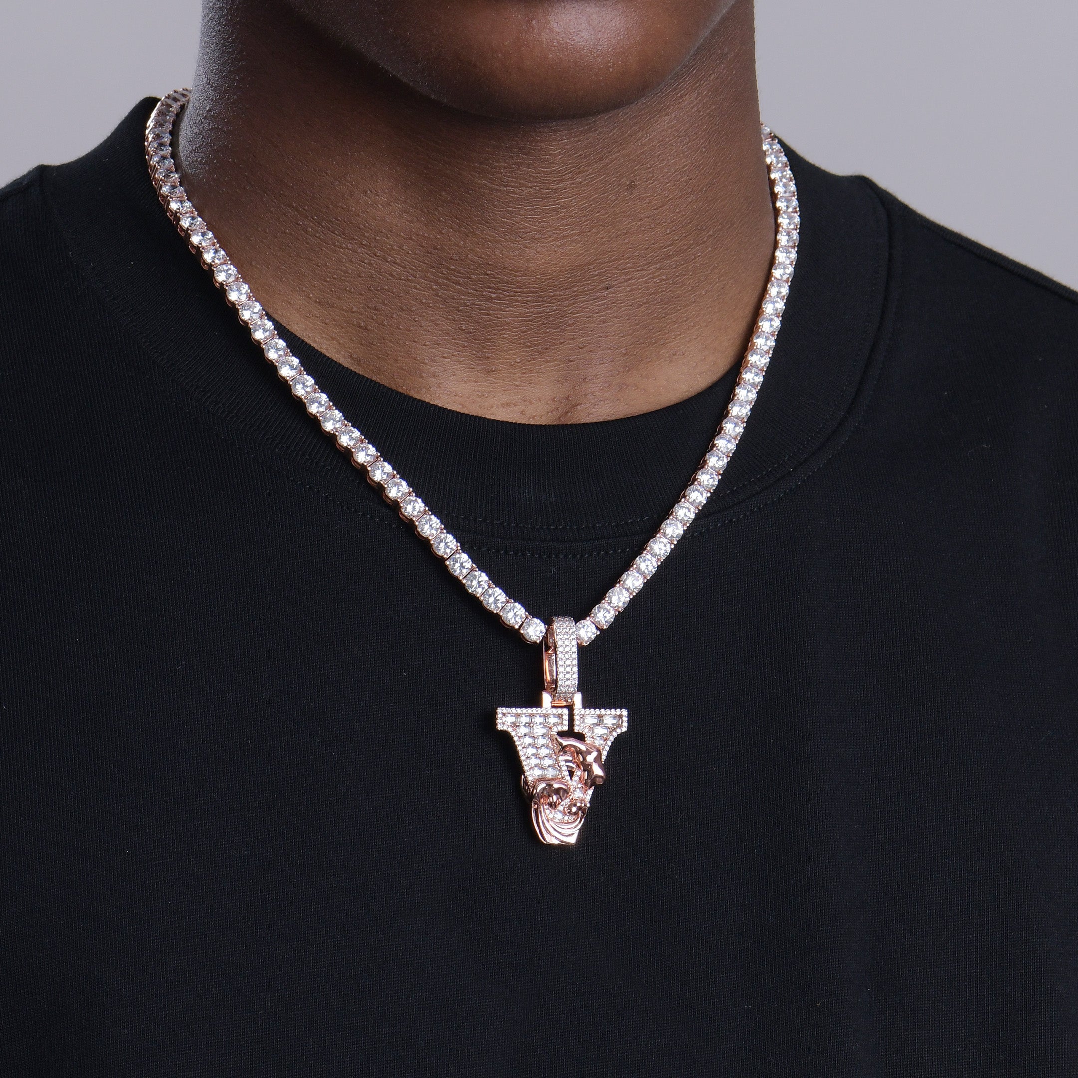 Custom Wave Font Pendant