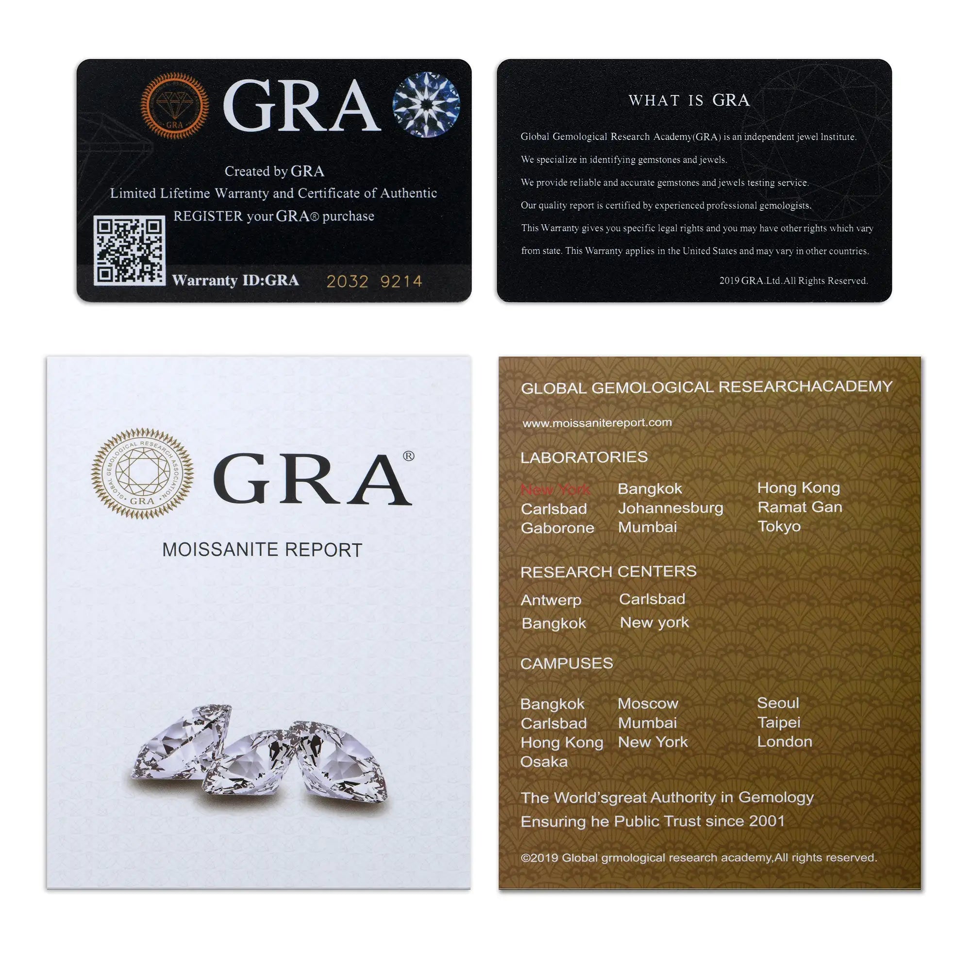 GRA Moissanite Gemstone Certificate