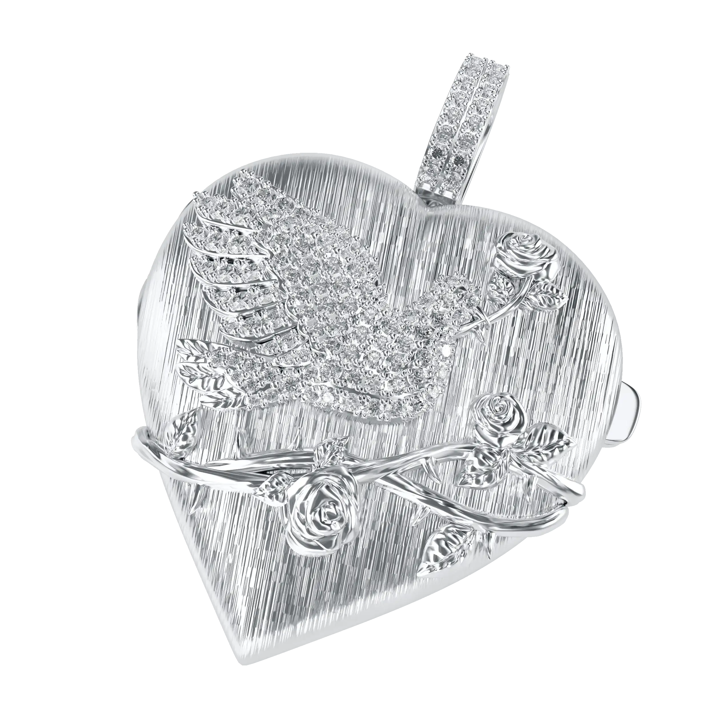 Custom Flip Heart Shaped  Pendant