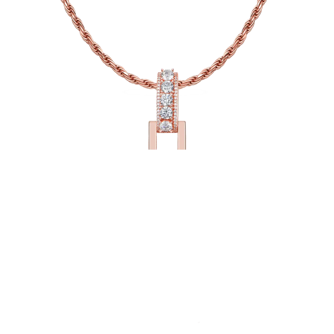 12mm Bail-Custom Radiant Layers Vertical Letter Pendant