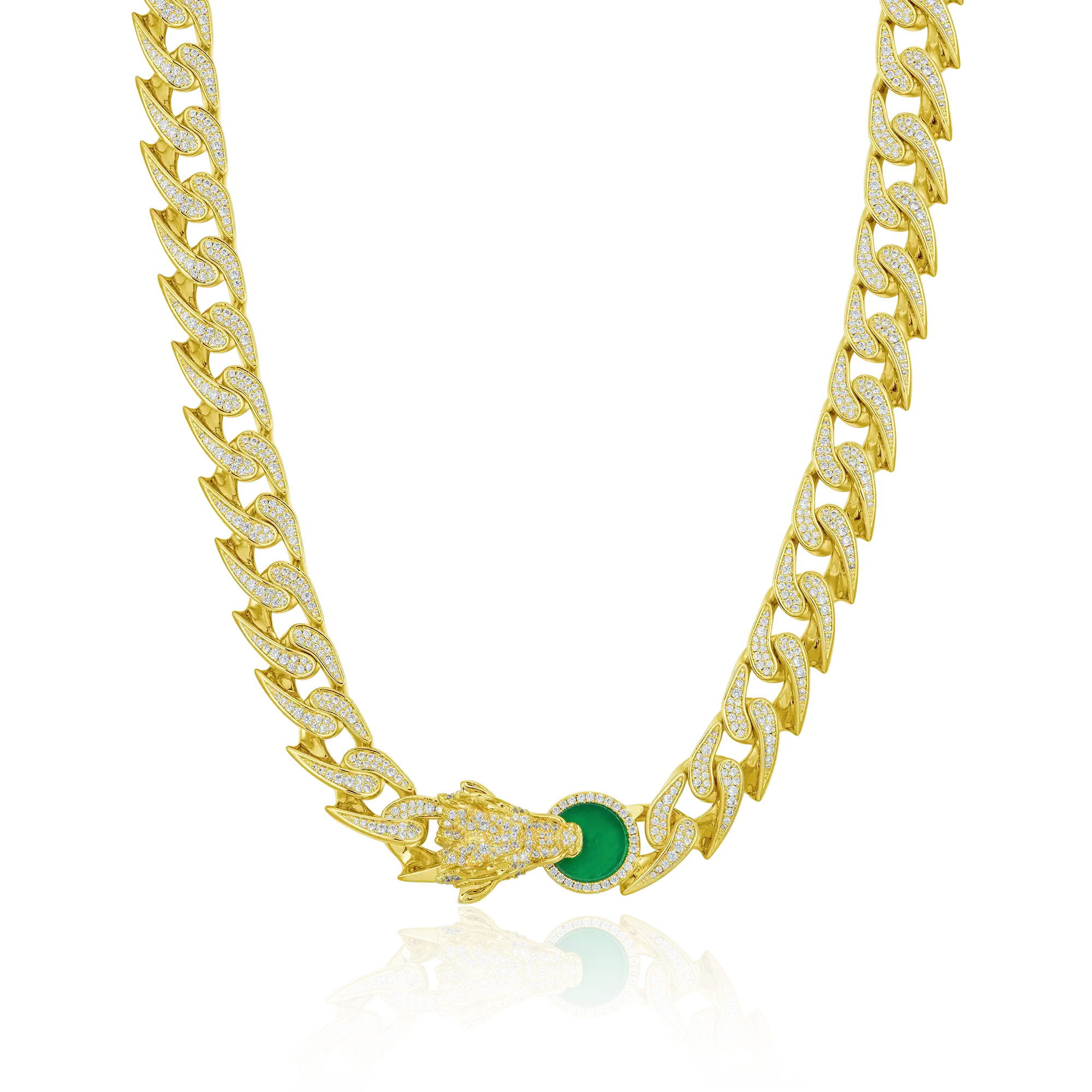 WONG Ⅱ Ridge Iced Out Cuban Chain - 12mm