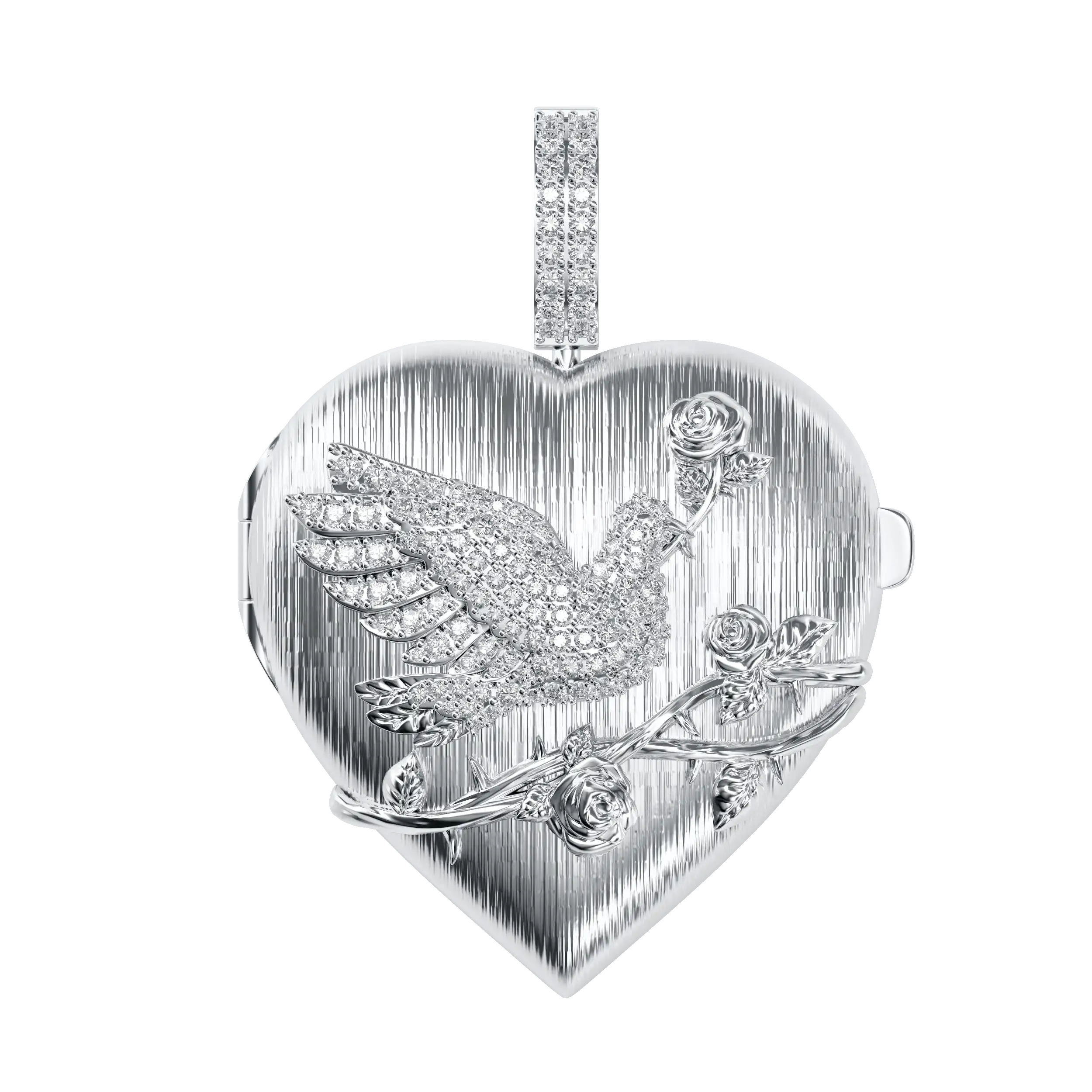 Custom Flip Heart Shaped  Pendant