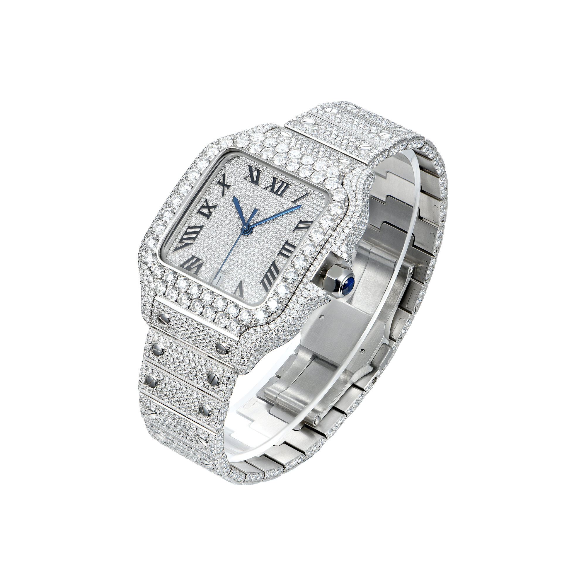 APORRO Premium Custom Iced VVS Moissanite Diamond Watch