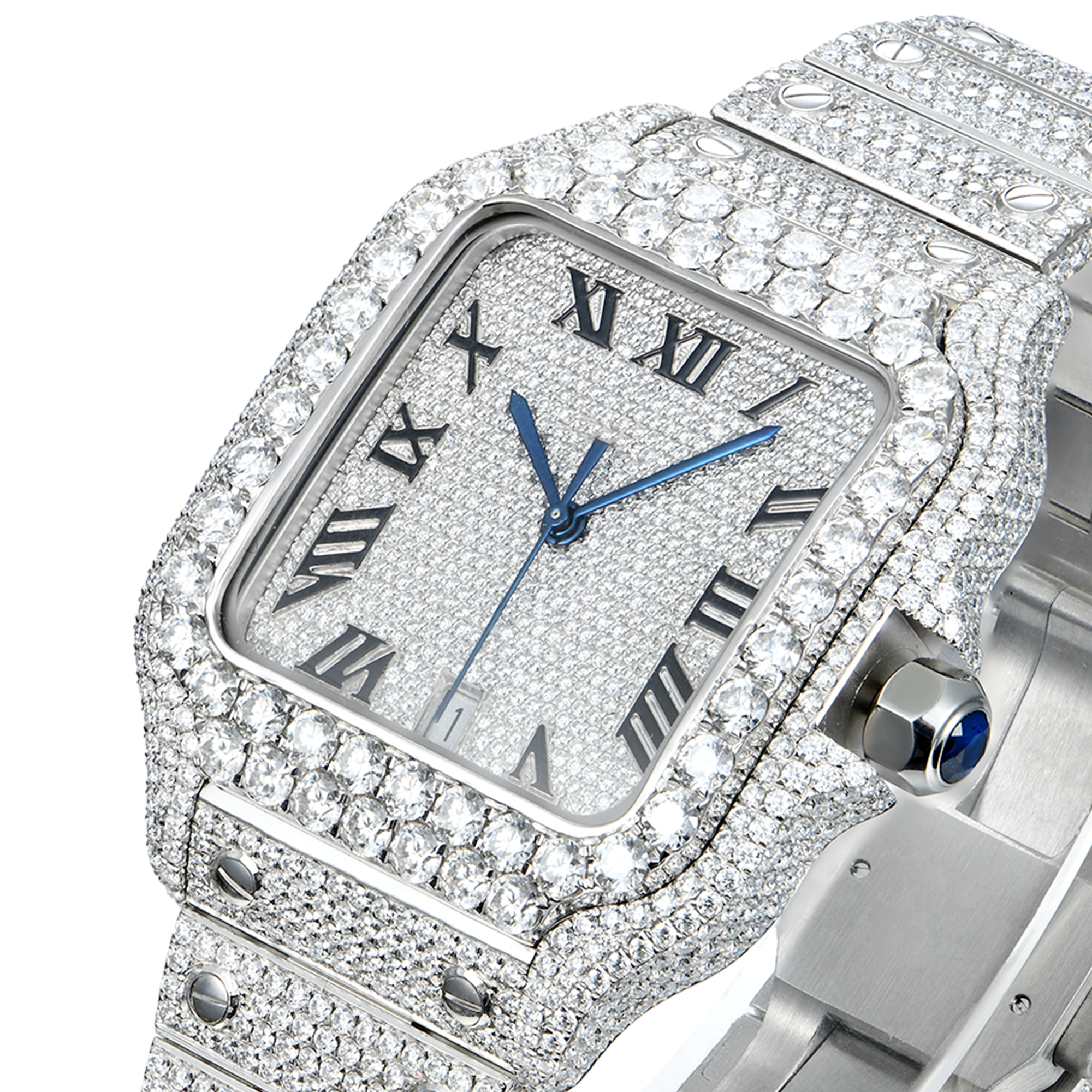 APORRO Premium Custom Iced VVS Moissanite Diamond Watch