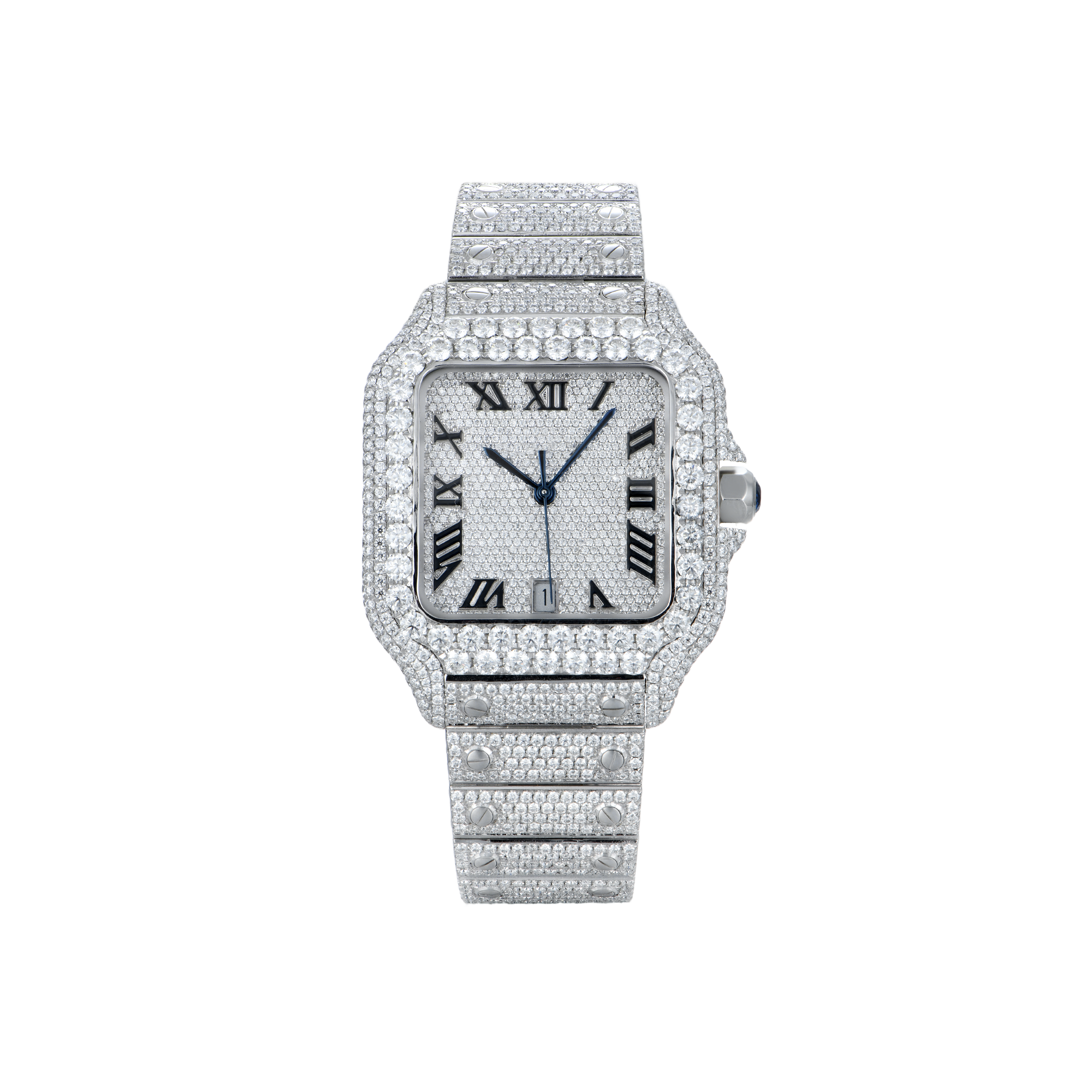 APORRO Premium Custom Iced VVS Moissanite Diamond Watch