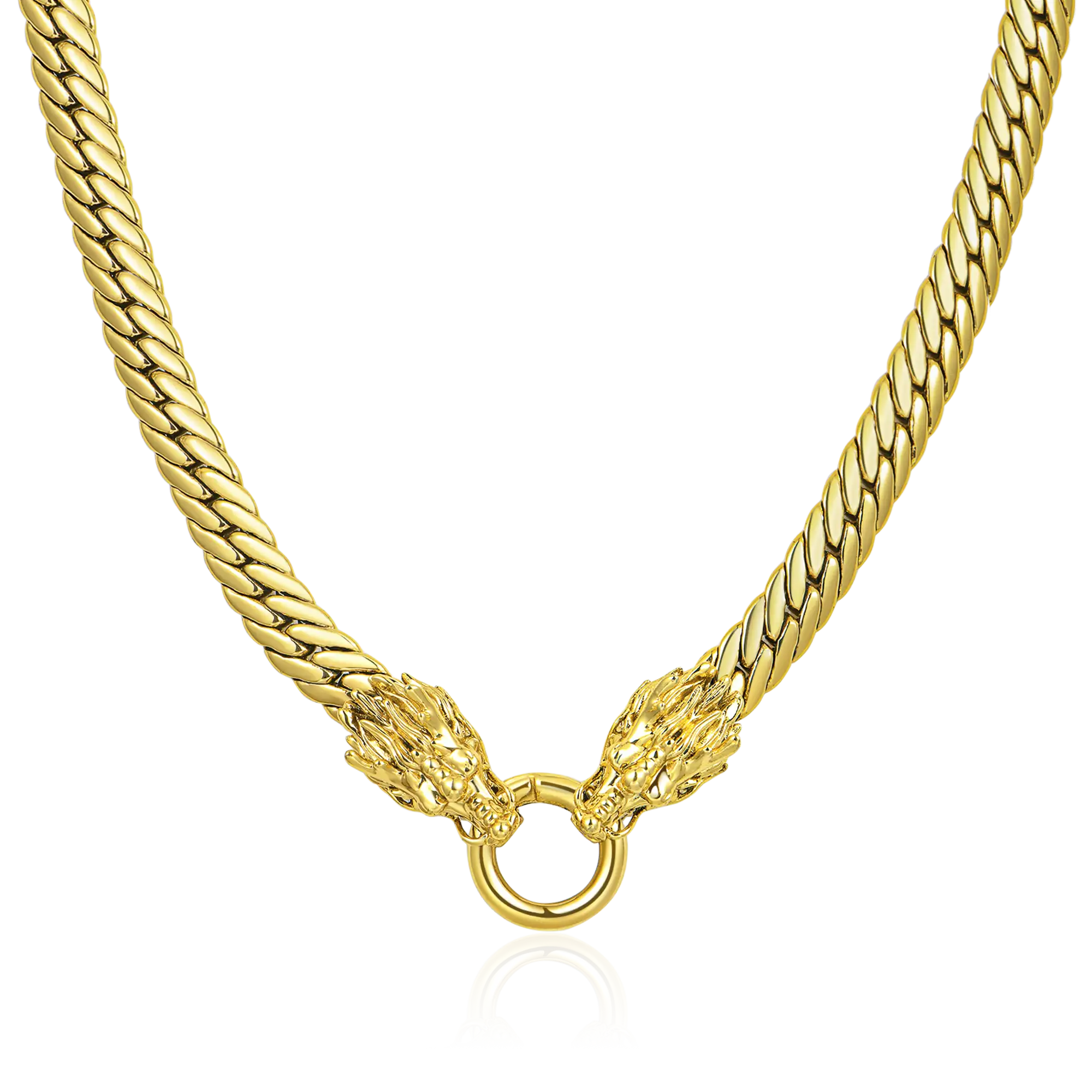 WONG Double Dragon Miami Cuban Chain + Custom Pendant Bundle
