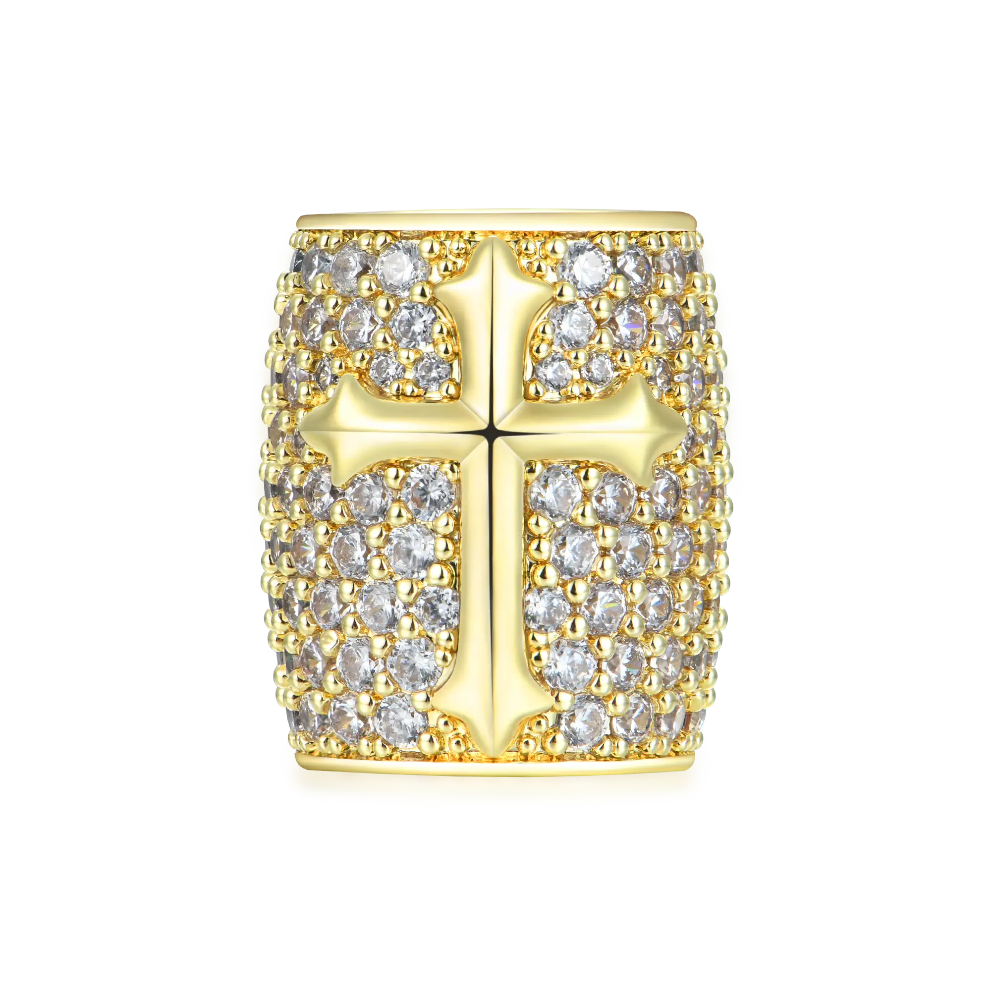 Iced Cross Hair Beads