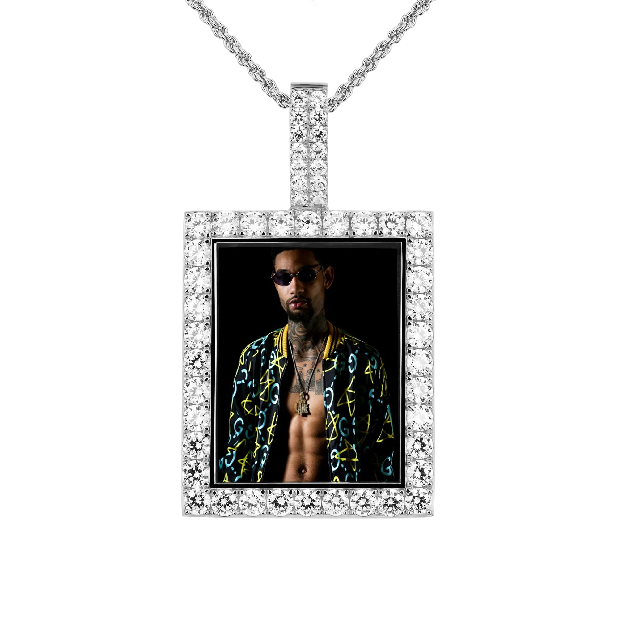 Custom Rectangular Photo Pendant
