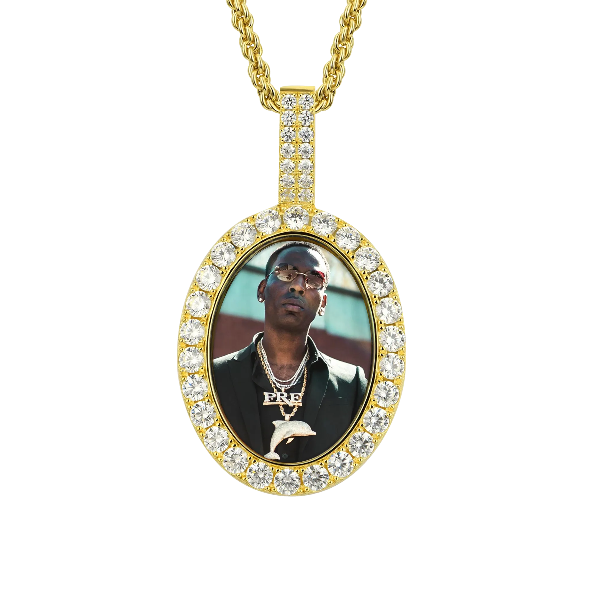 Custom Oval Photo Pendant