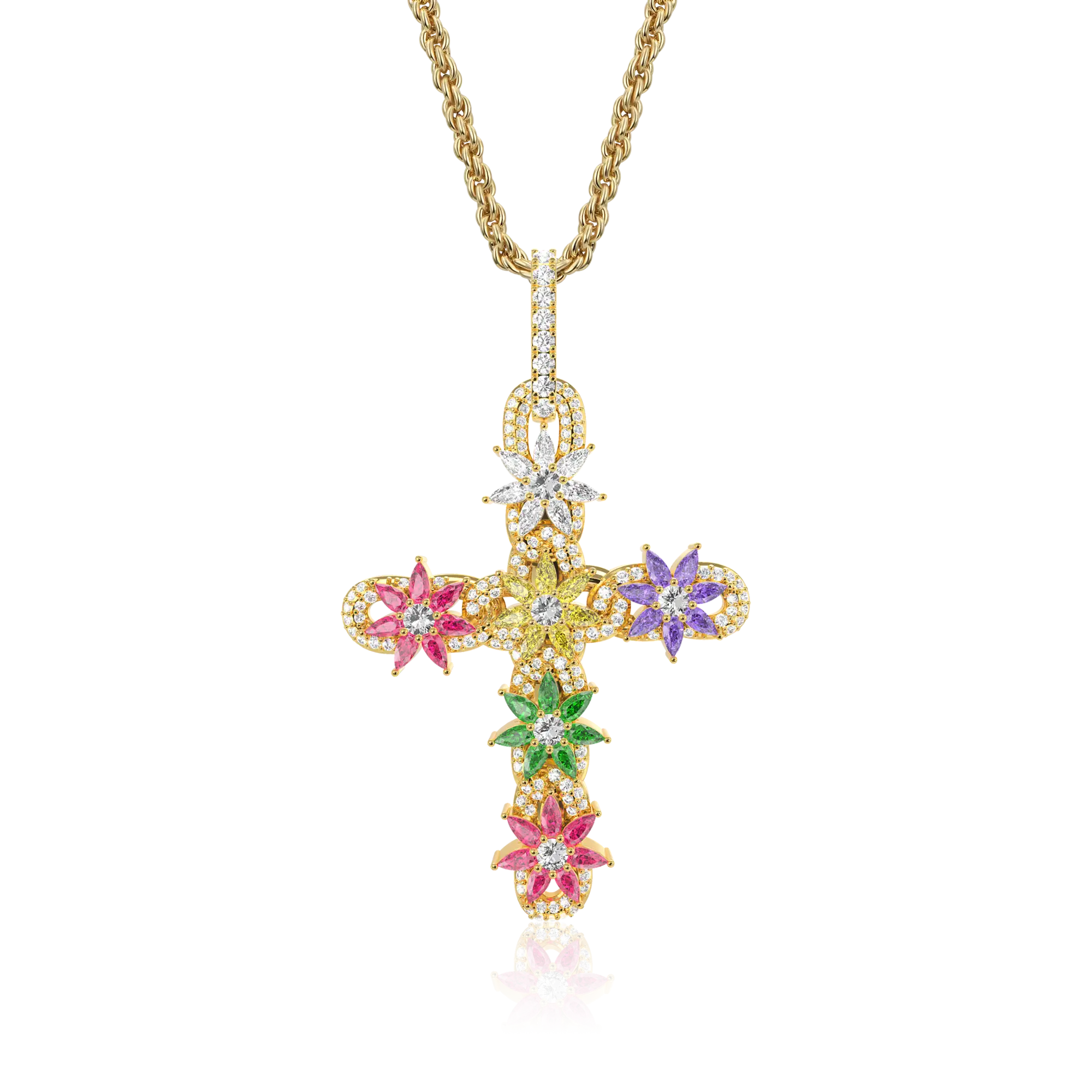 Lily Infinity Cross Pendant