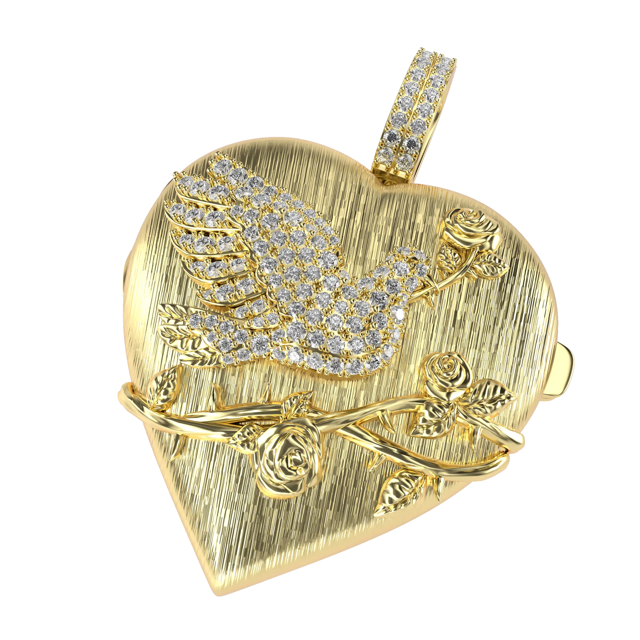 Custom Flip Heart Shaped  Pendant