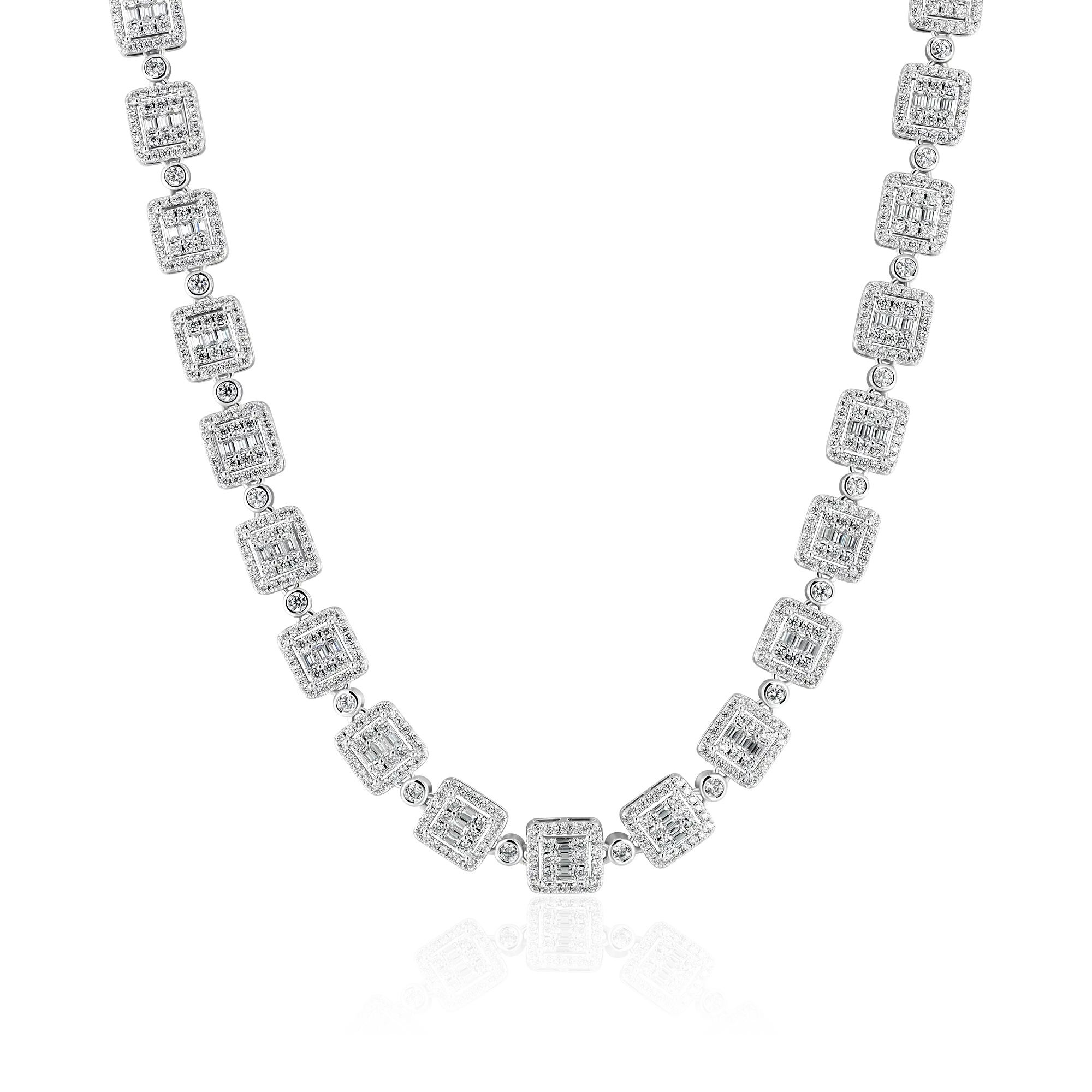 Women's Baguette Cut Mix Tennis Chain - 10mm