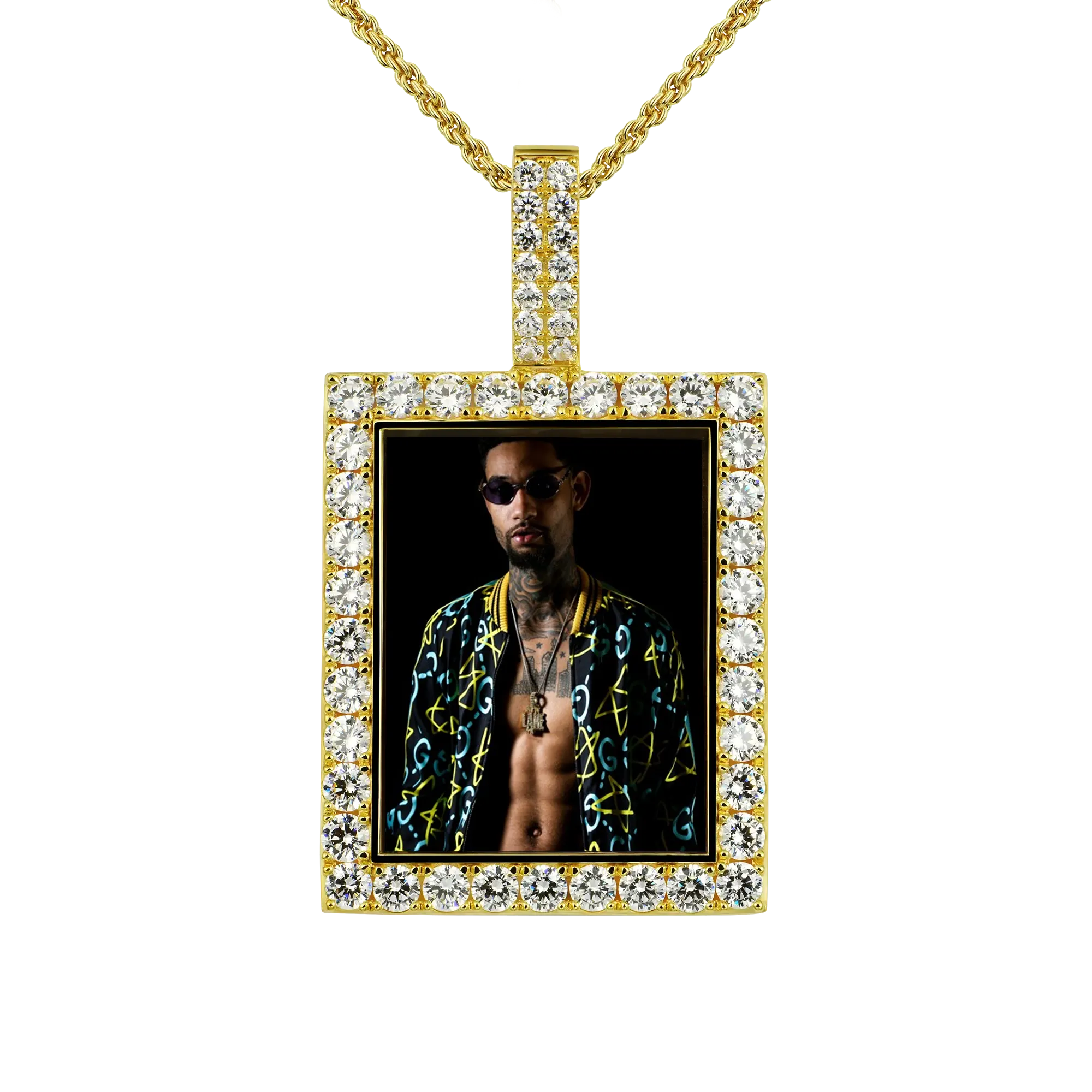 Custom Rectangular Photo Pendant