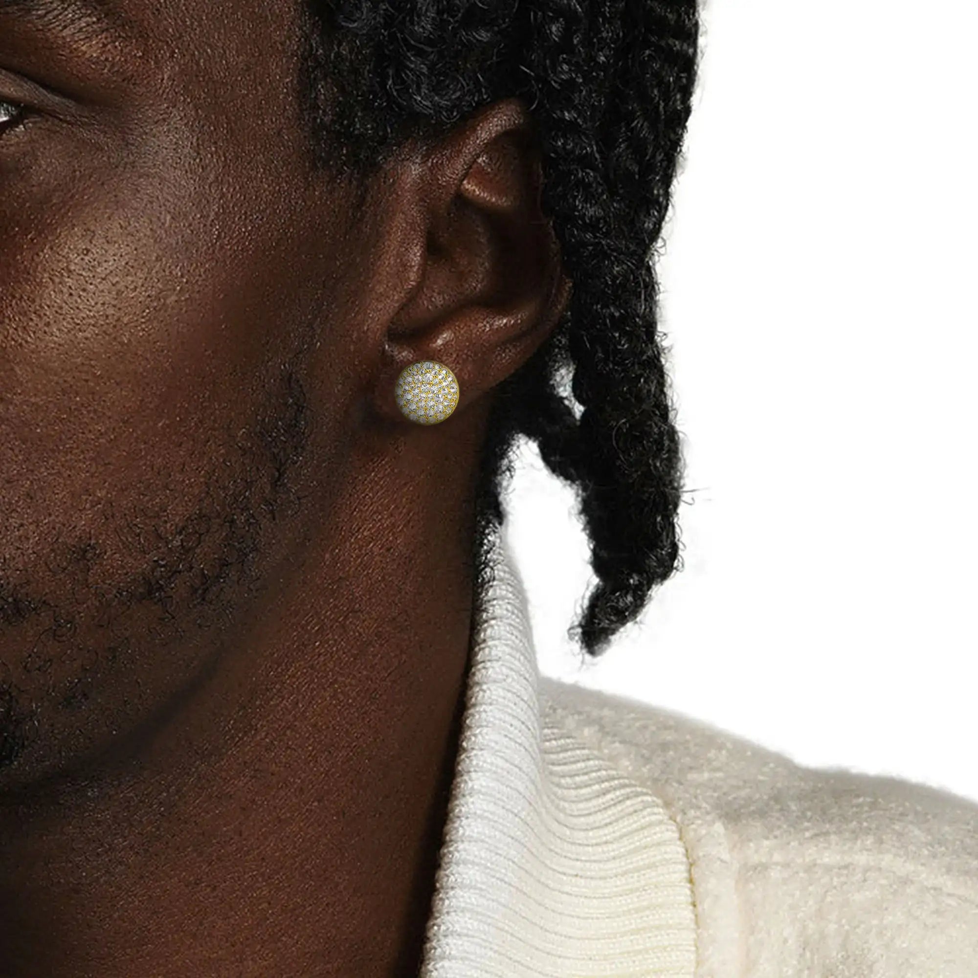 Reverse Set Diamond Stud Earrings