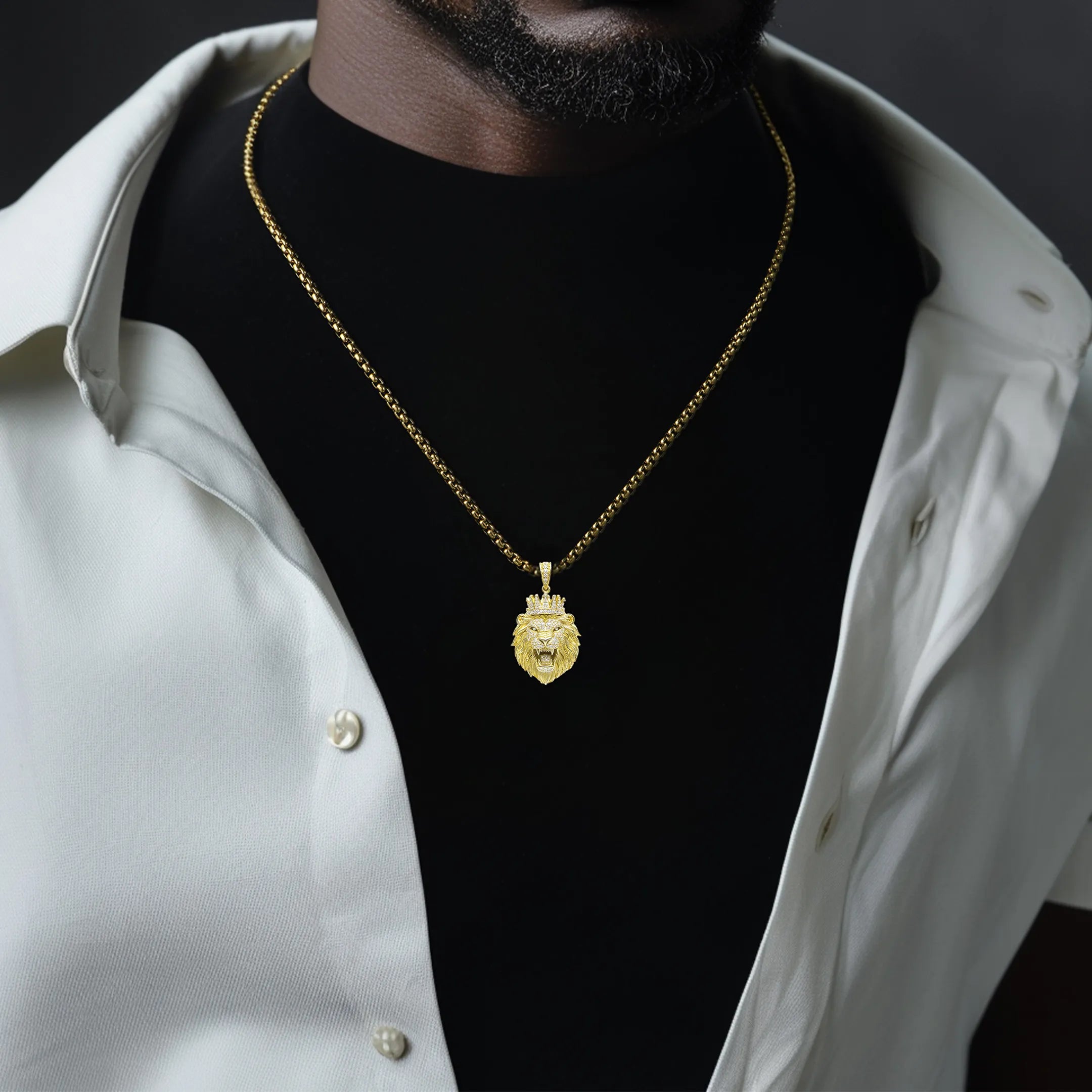 Crowned Lion Pendant - Style 6