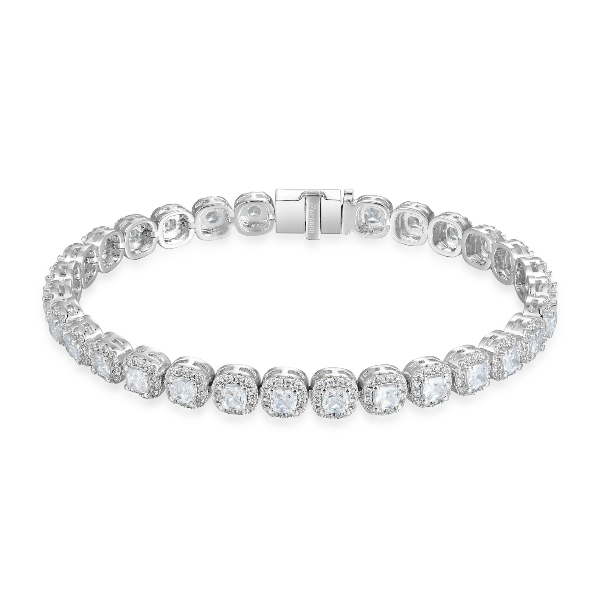 Women's Cushion-Cut Clustered Tennis Bracelet - 7mm