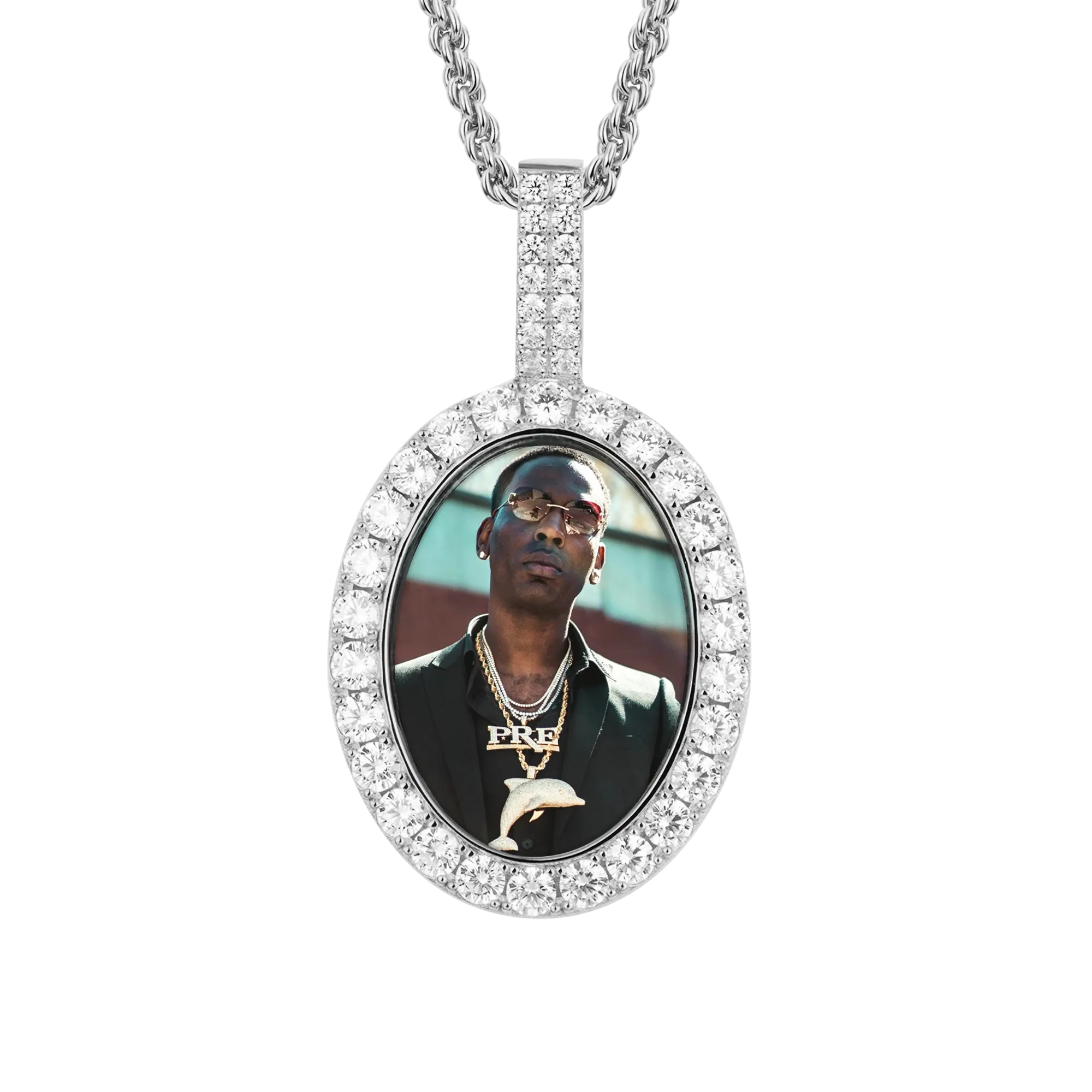 Custom Oval Photo Pendant
