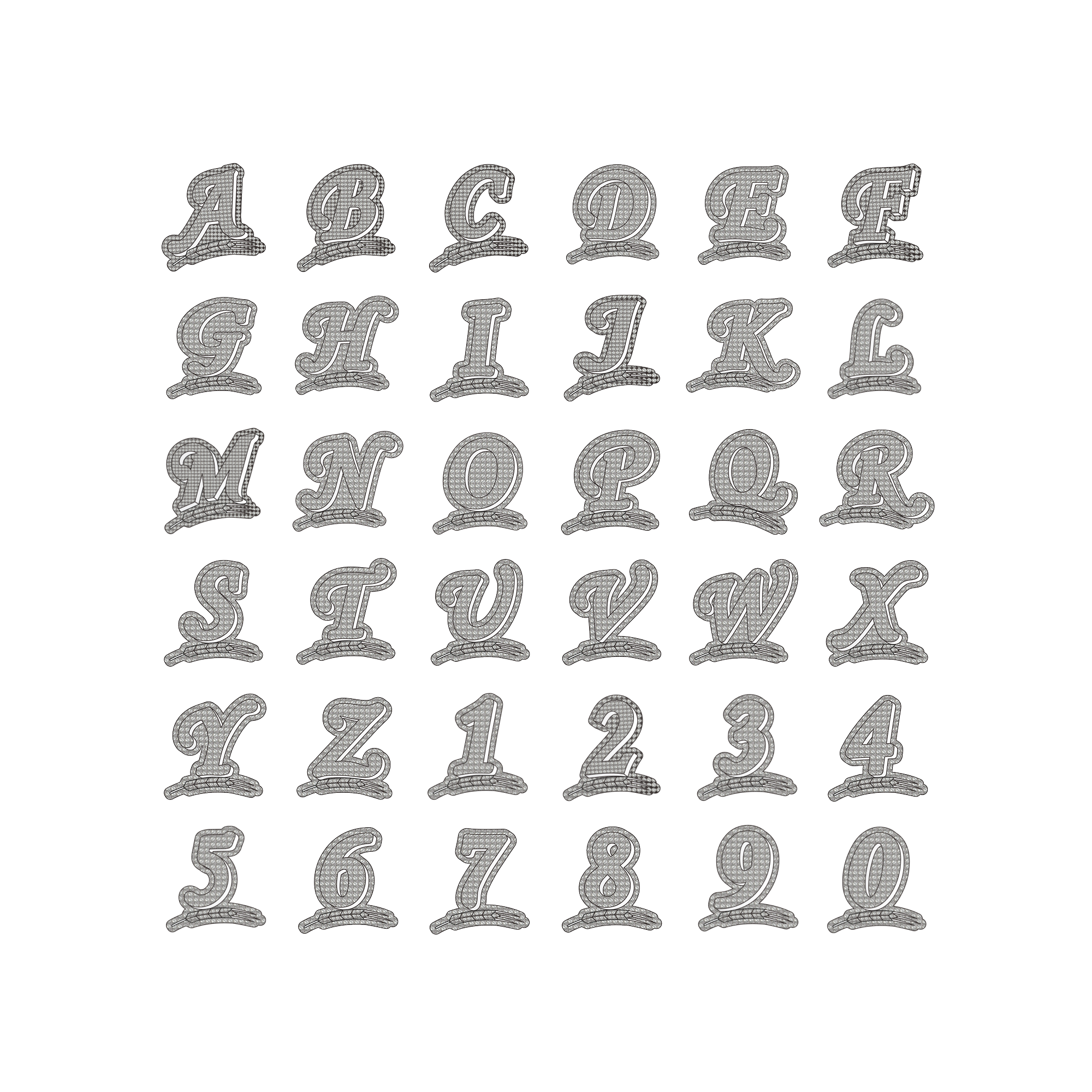 Custom Wheat Ears 3D Letter Pendant