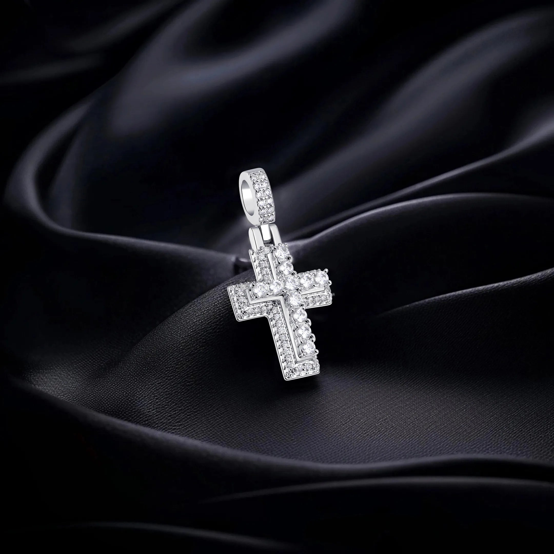 Brilliance Layered Cross Pendant - Small