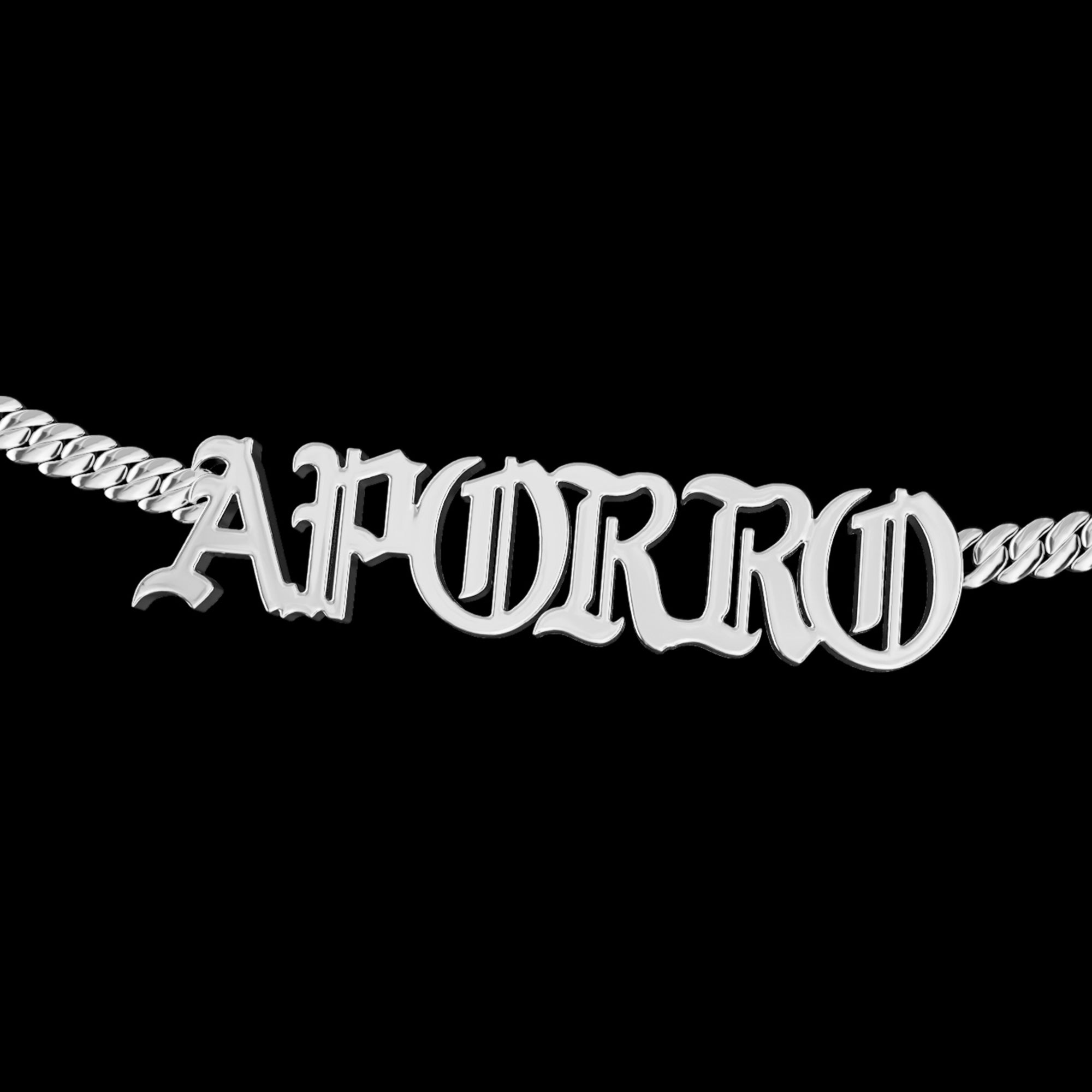 Custom 14K Gold Old English Letter/Number Miami Cuban Chain