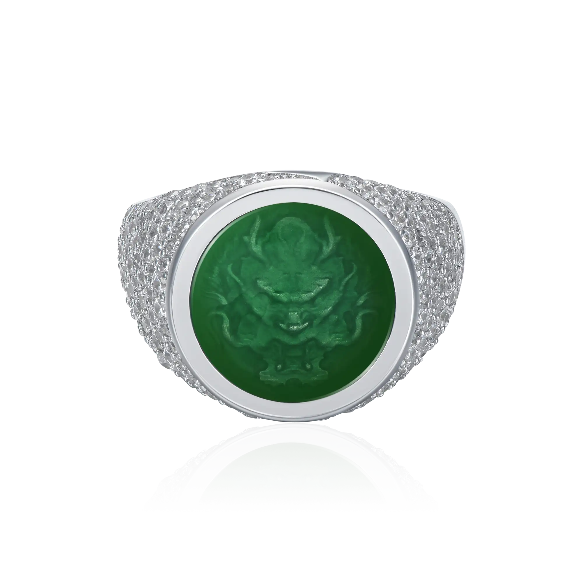 WONG Ⅱ Ridge Iced Out Signet Ring