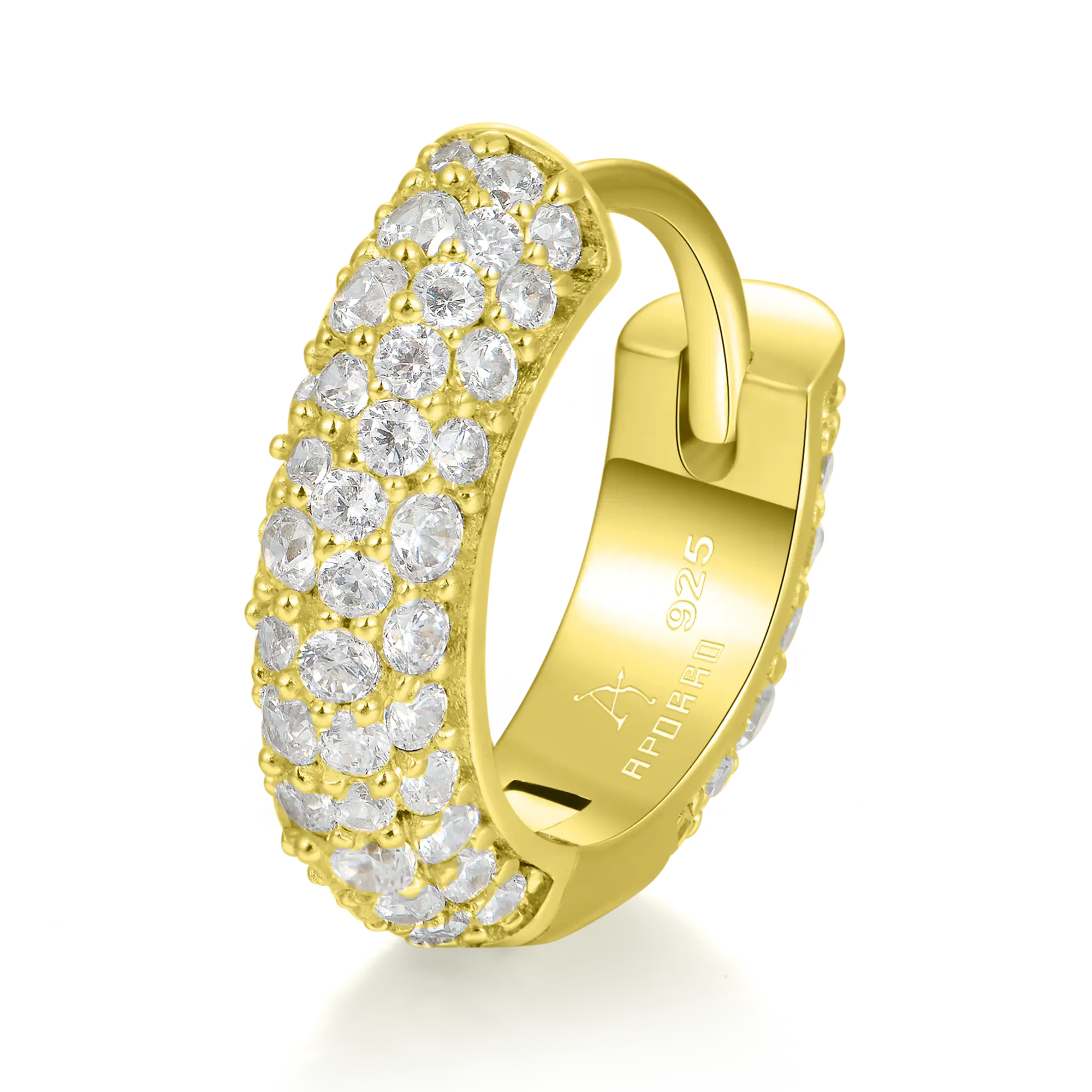 Round Paved Hoop Earrings