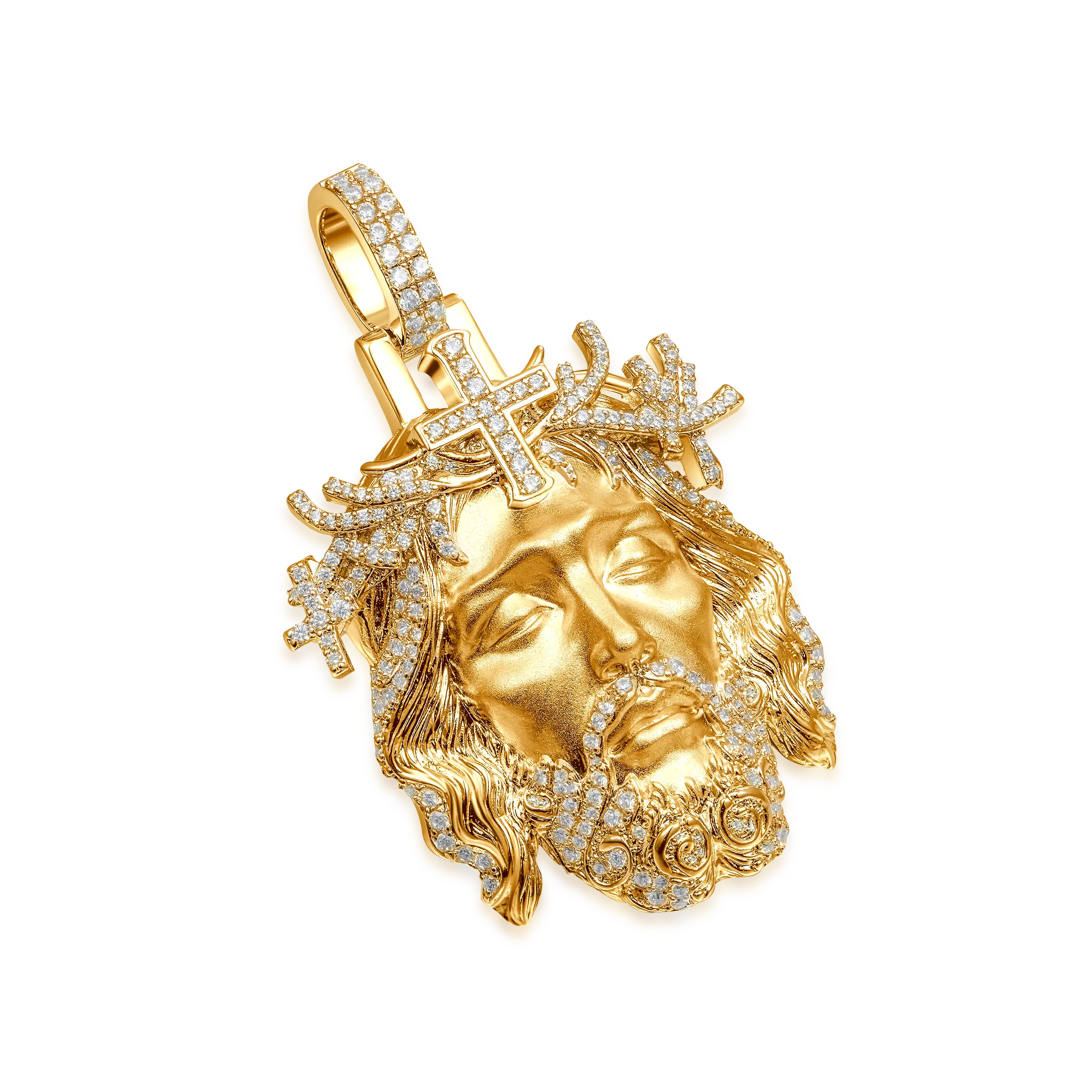 Moissanite Jesus Piece Iced Pendant