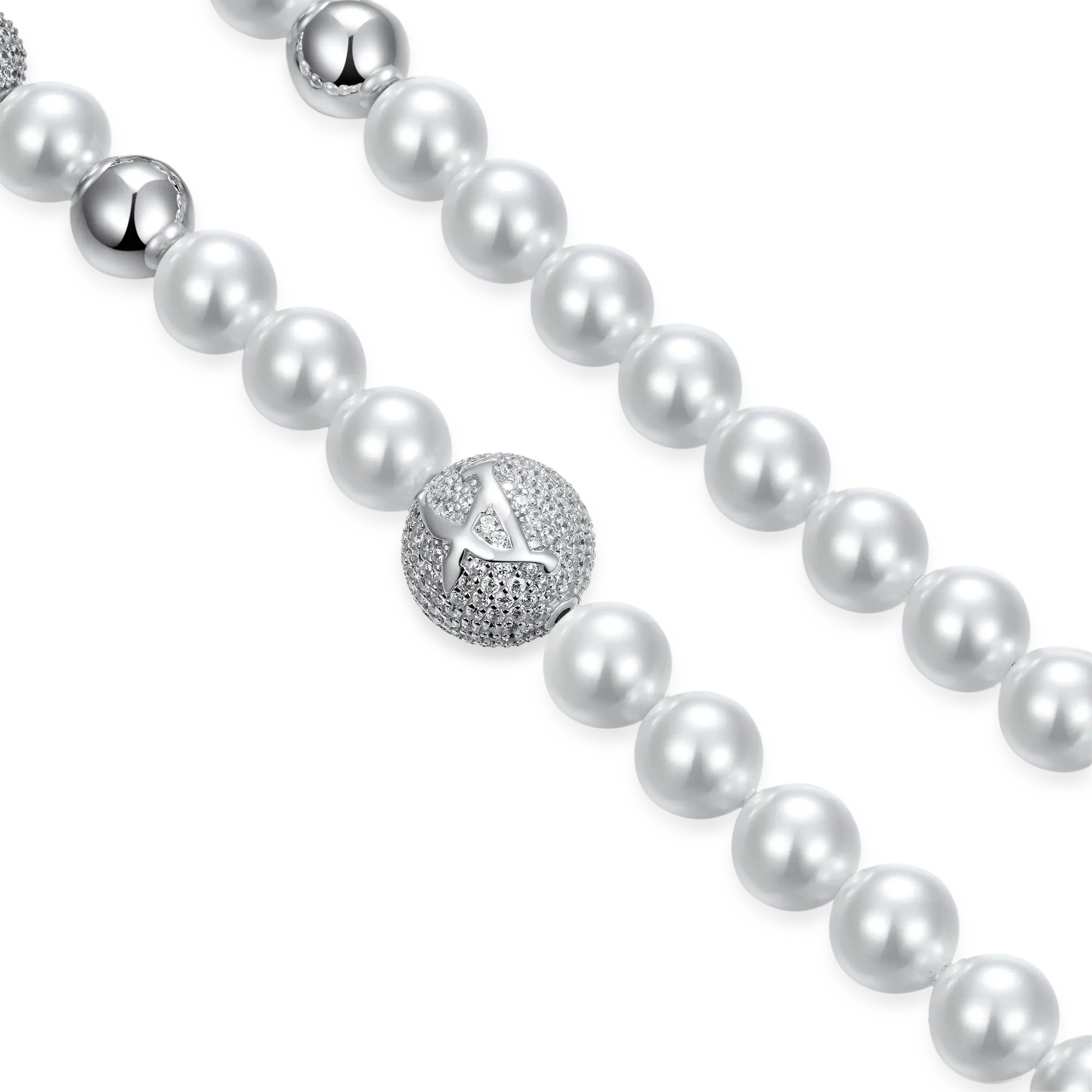 WONG Dragon Pearl and Bead Adjustable Necklace - 8mm