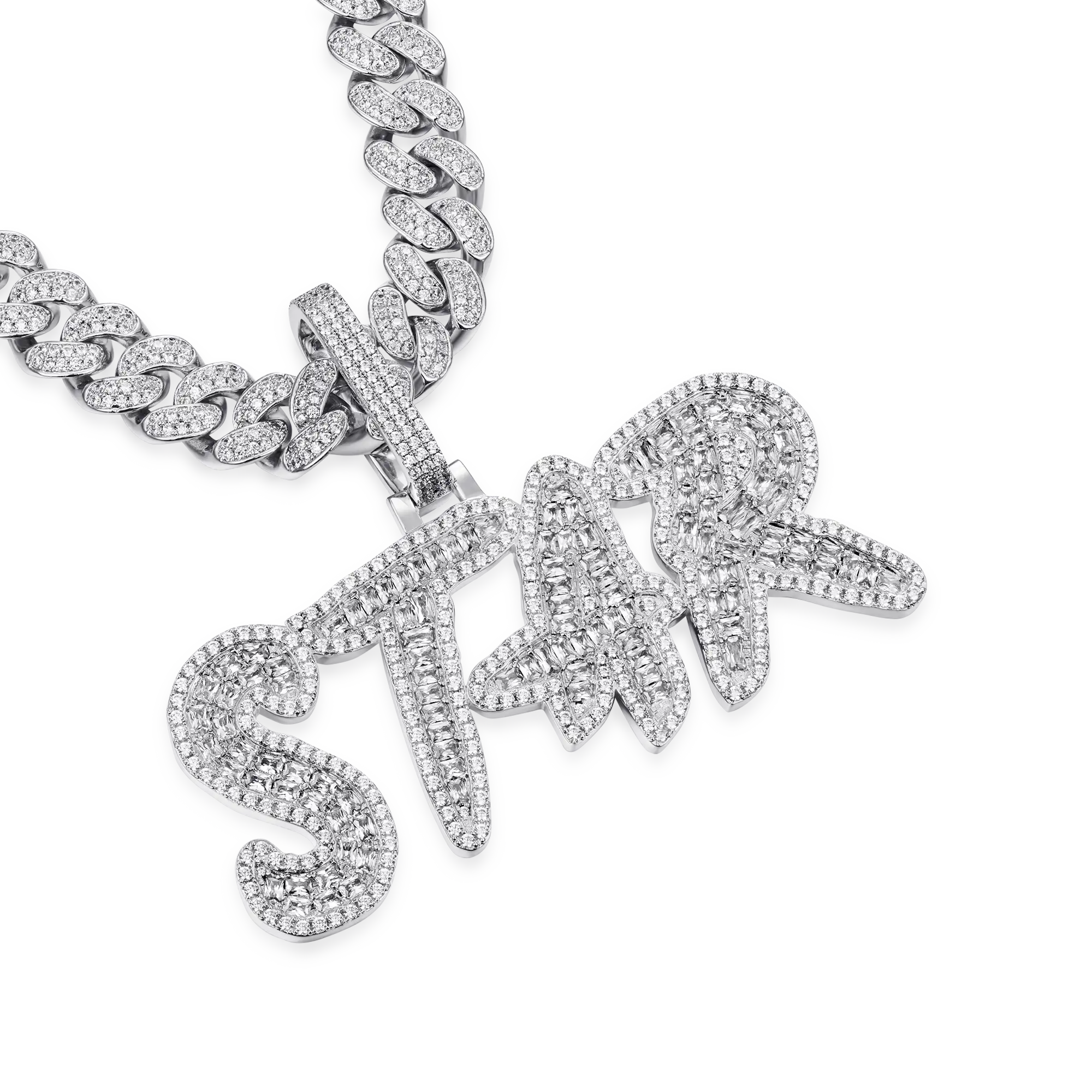 Custom Emerald Cut Coke Boys Font Pendant