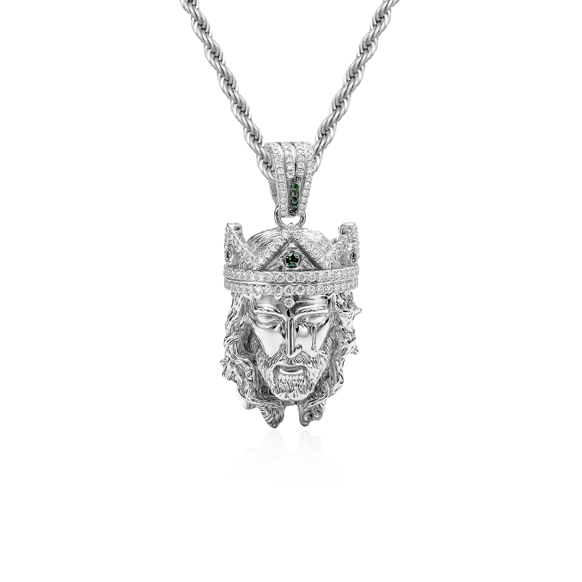 Crowned in Mercy Jesus Pendant - 38mm