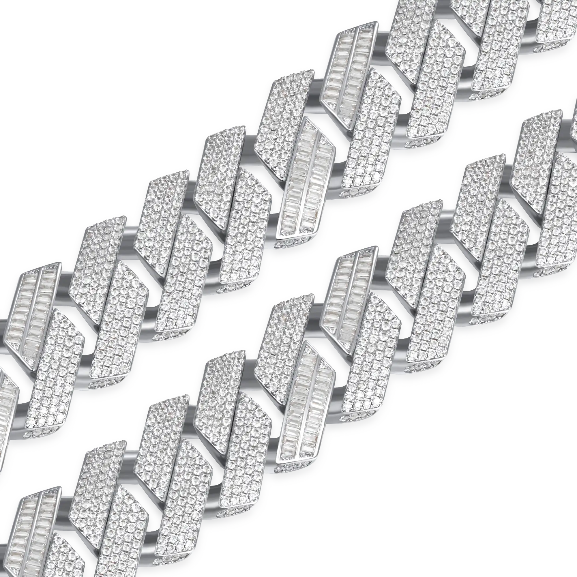 Custom Rollercoaster Buckle Prong Cuban Chain - 25mm