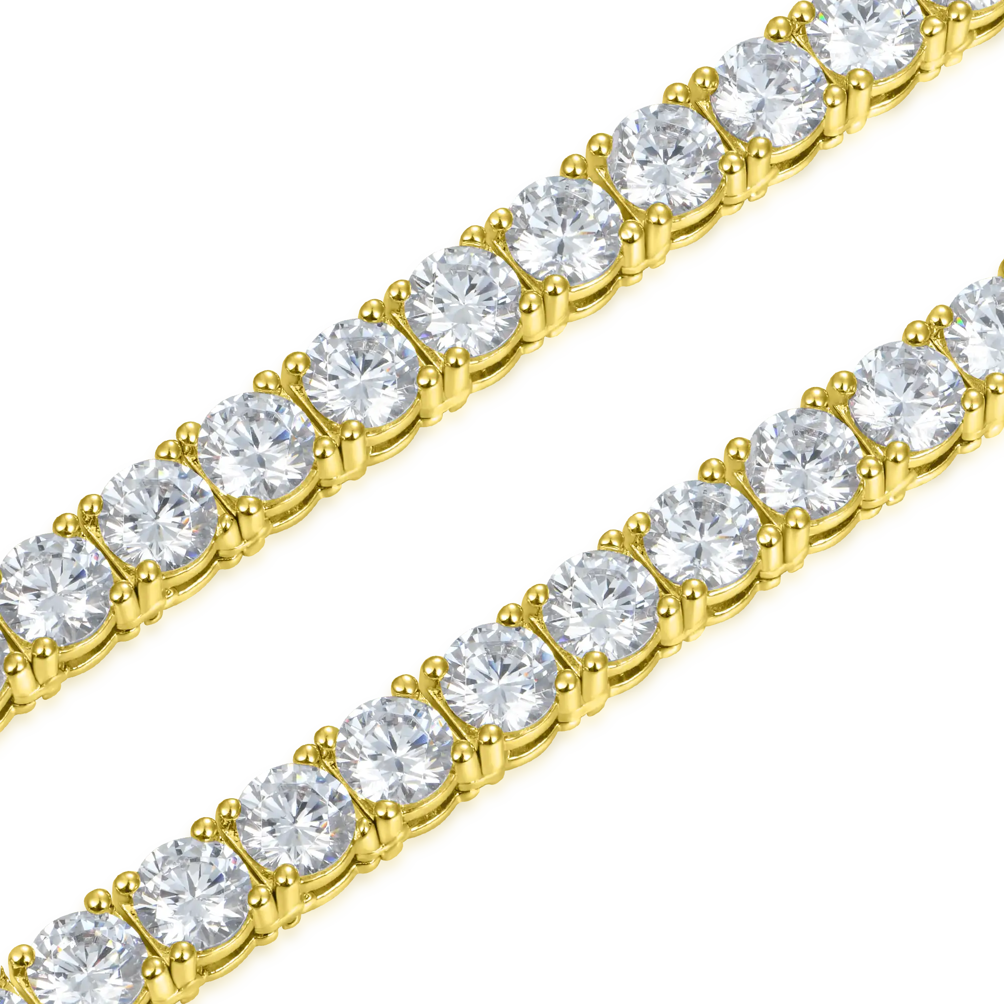 5mm Brass Iced Tennis Chain