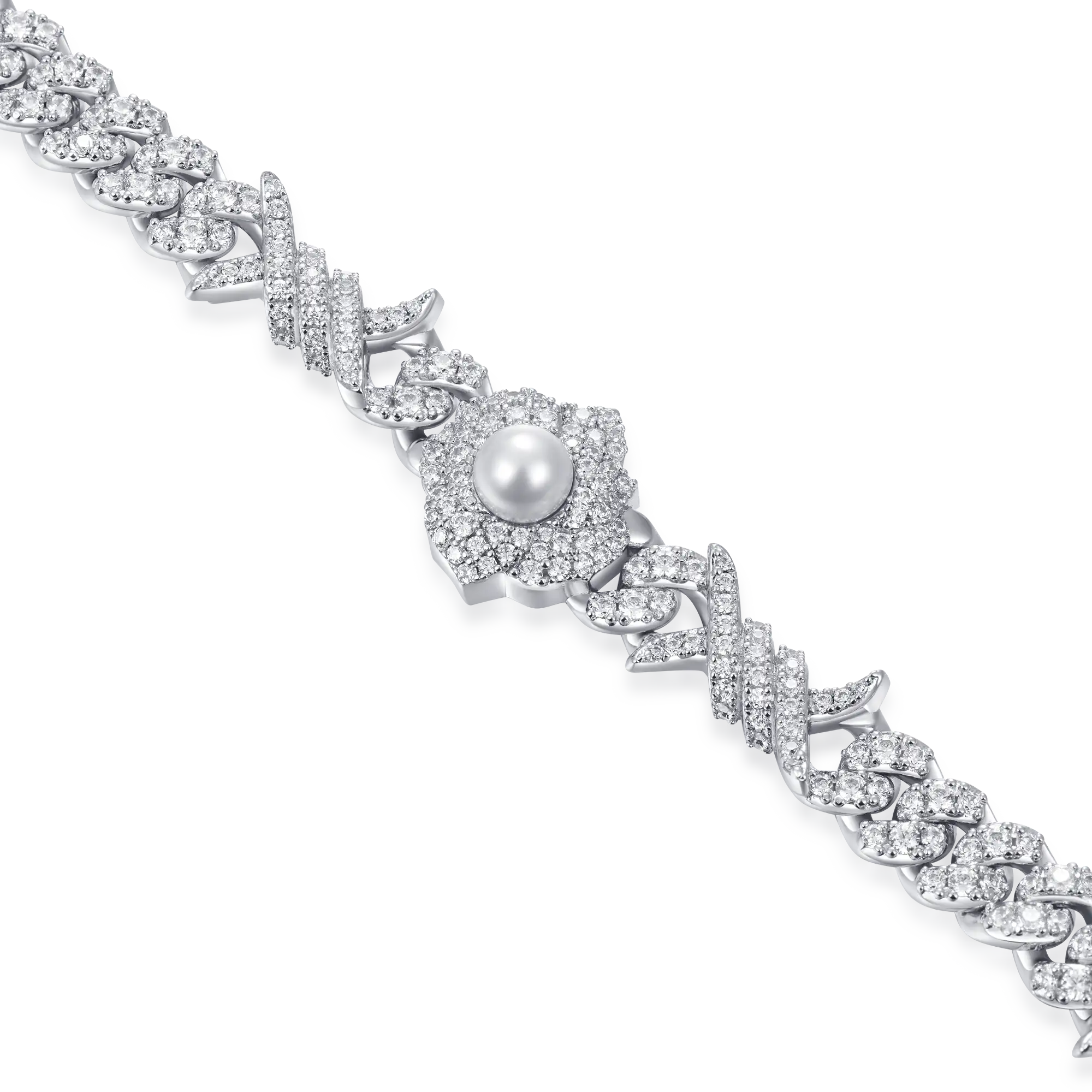 Women's Rose Thorn Pearl Chain - 8mm