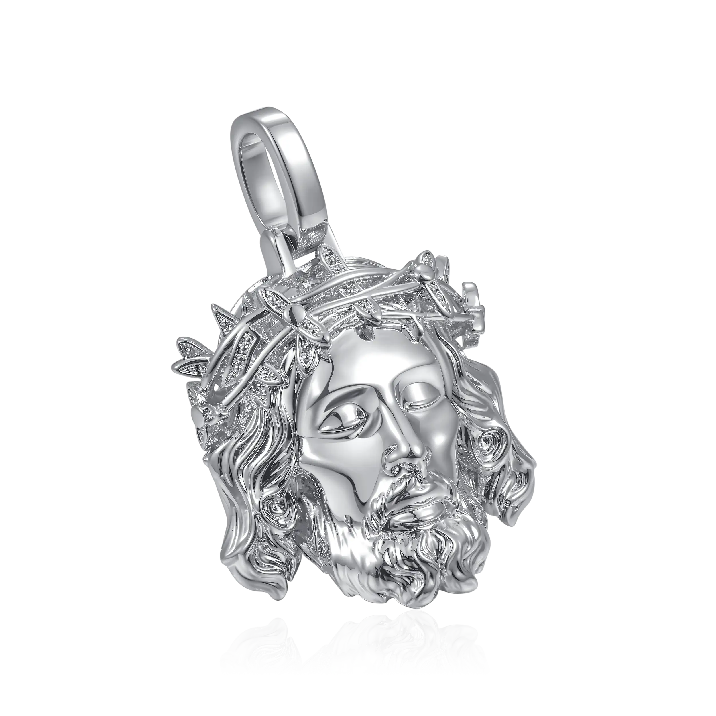 Women's Jesus Piece Plain Gold Pendant - Micro