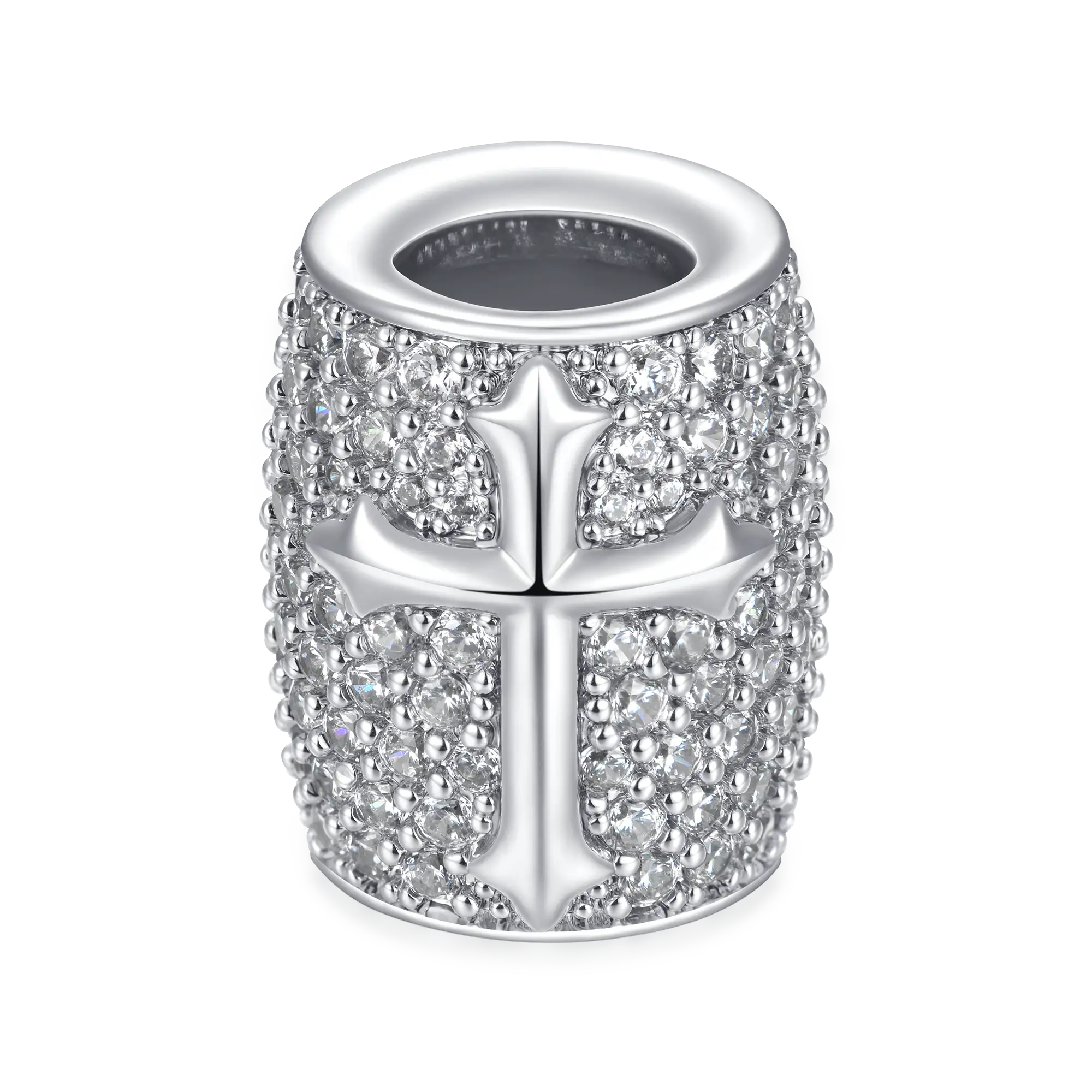 Iced Cross Hair Beads