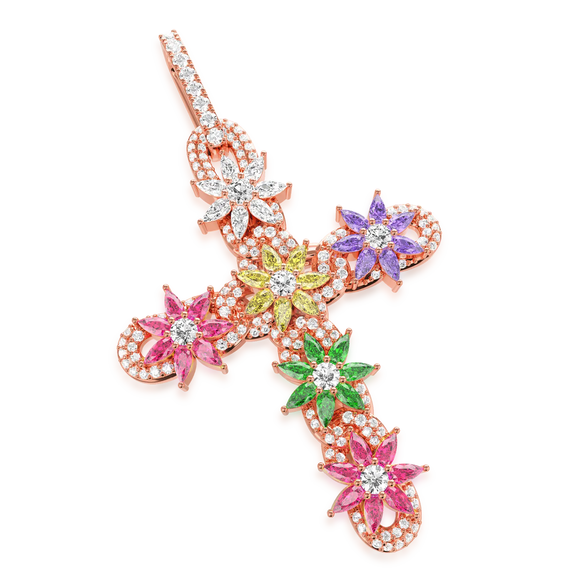 Lily Infinity Cross Pendant