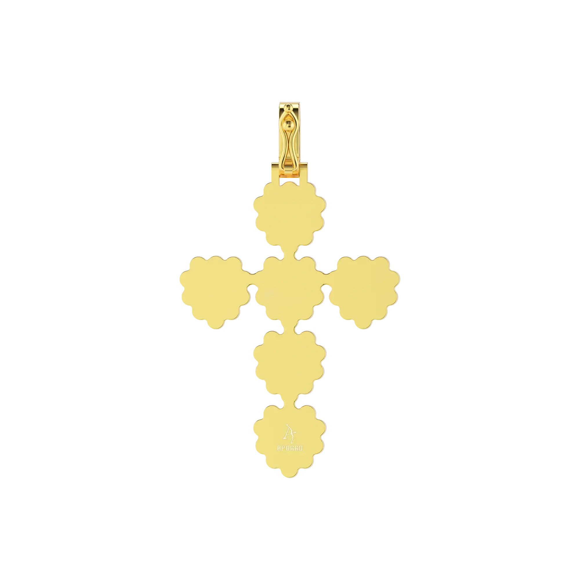 Women's Halo Pearl Heart Cross Pendant
