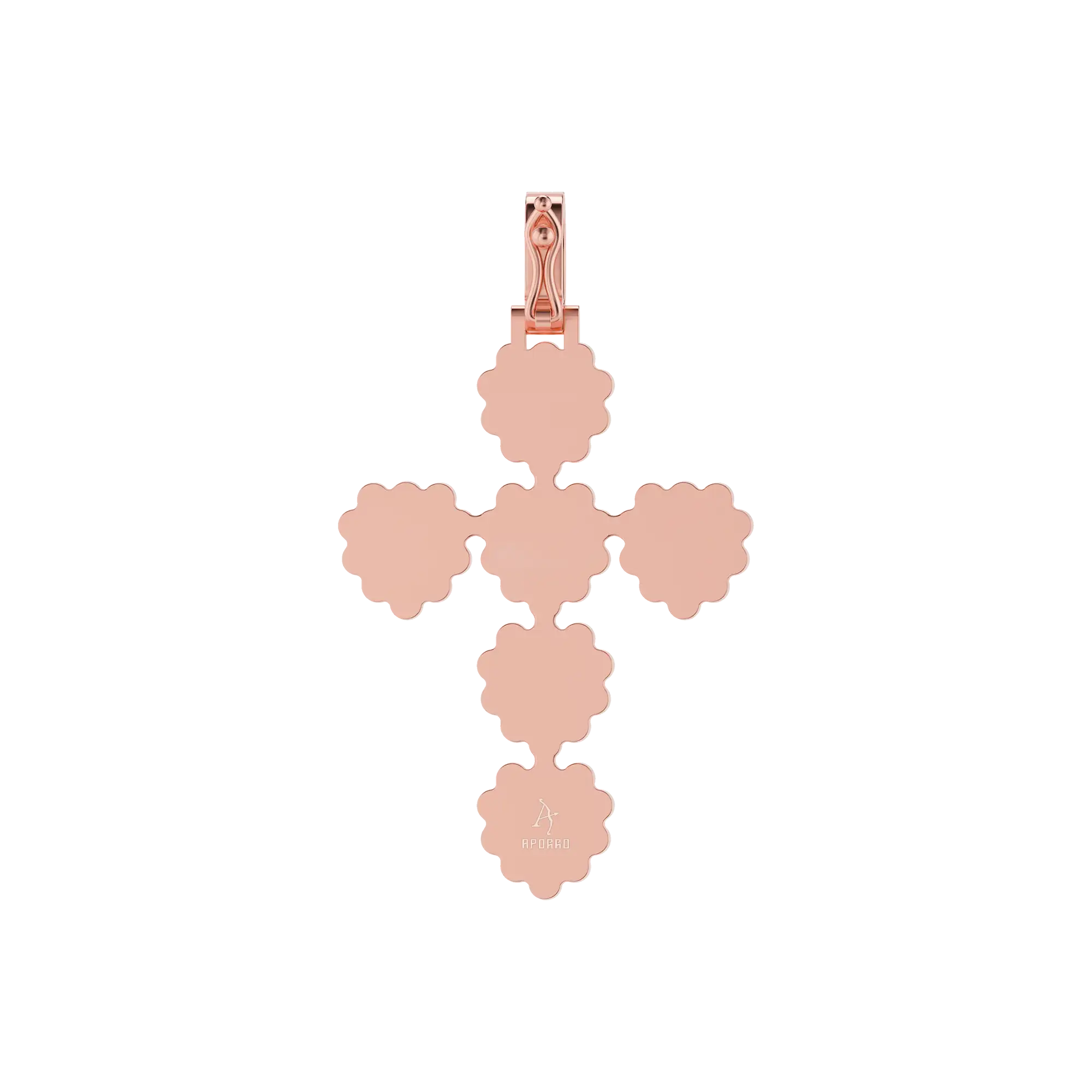 Women's Halo Pearl Heart Cross Pendant