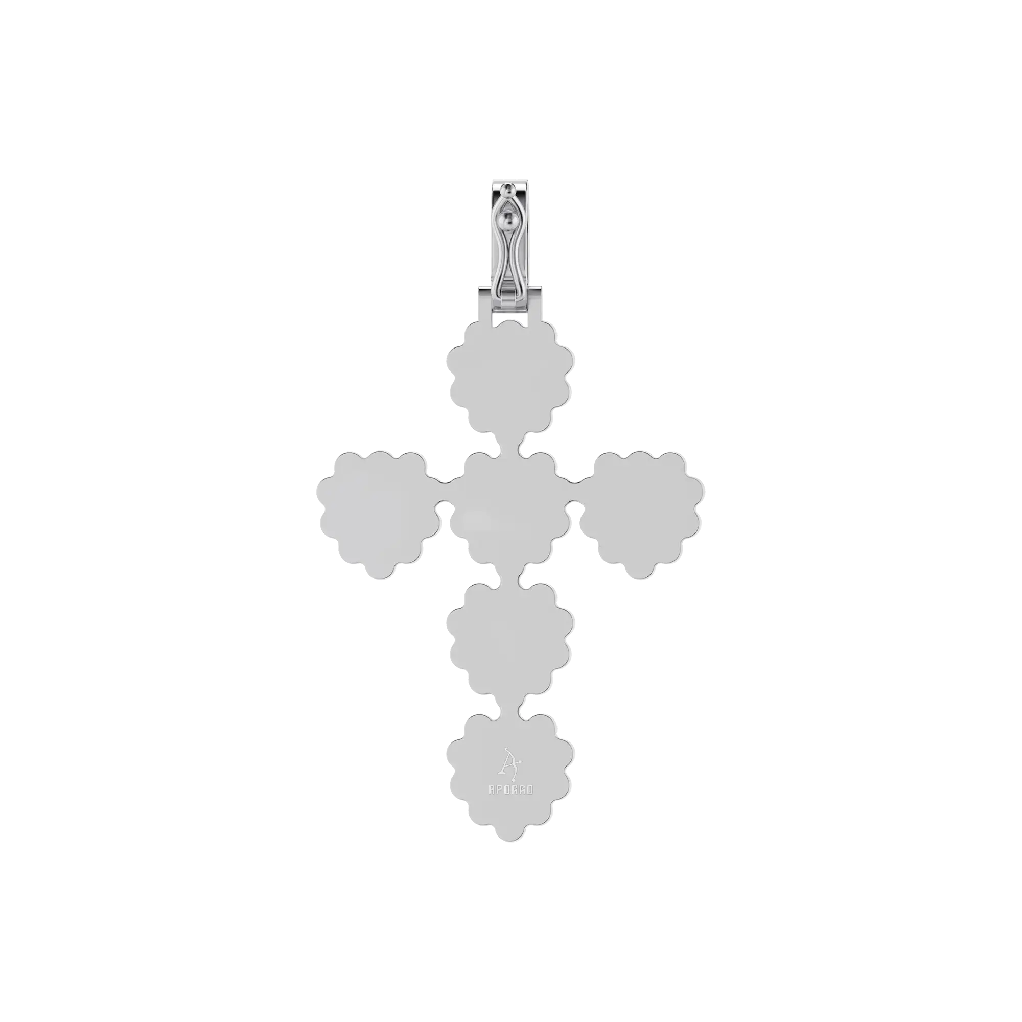 Women's Halo Pearl Heart Cross Pendant