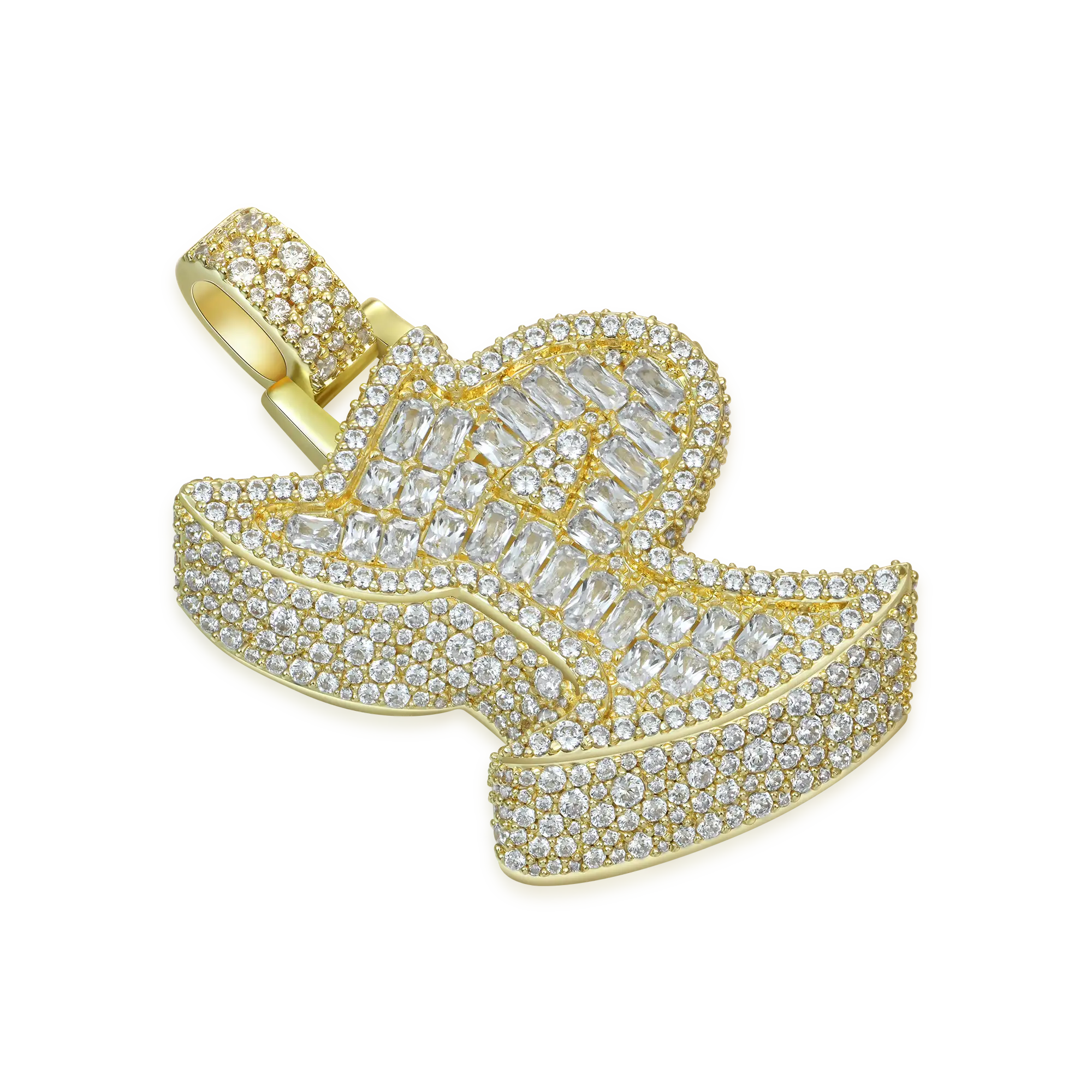 Custom 3D Bold Graffiti Font Letter Pendant - 38mm