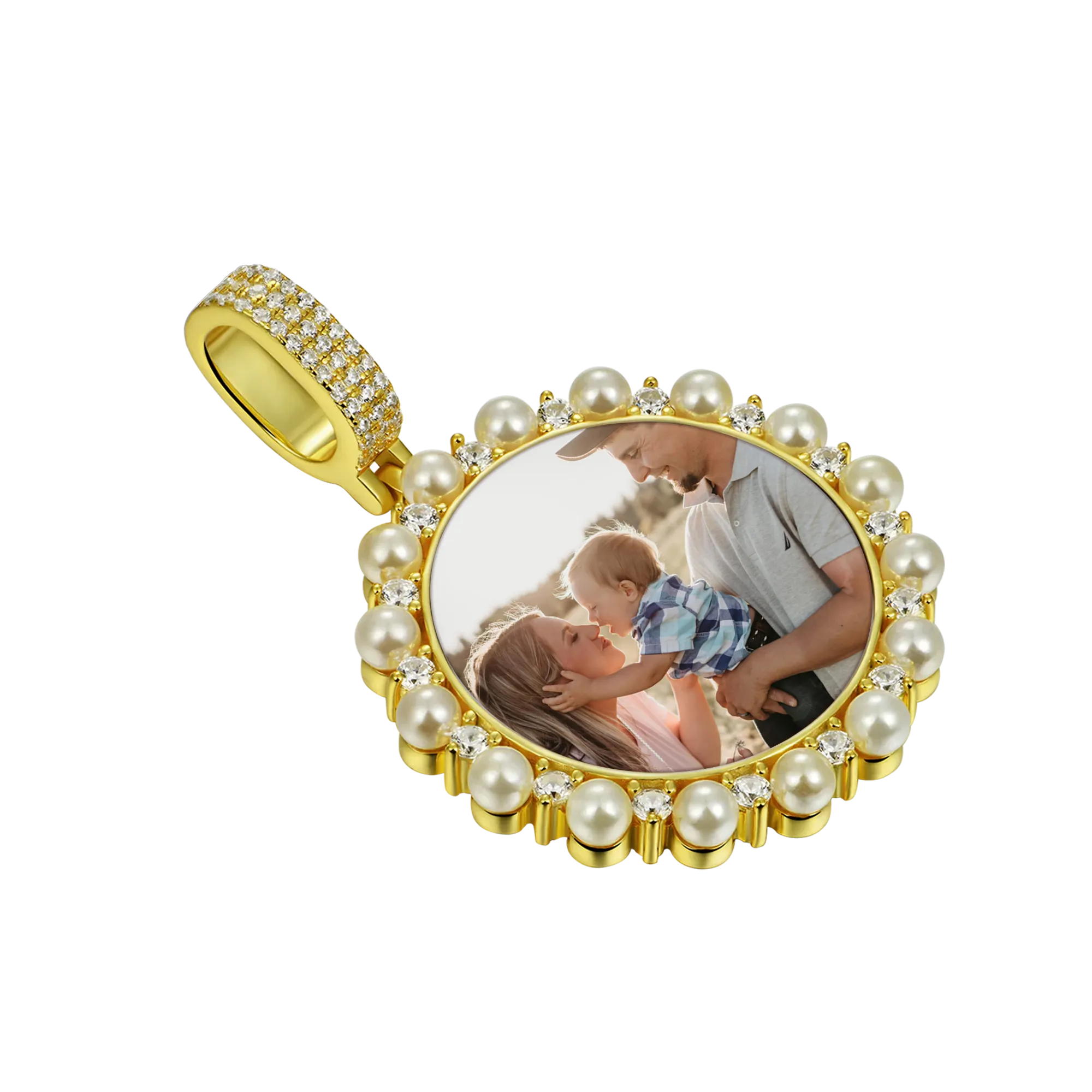 Custom Pearl Photo Pendant
